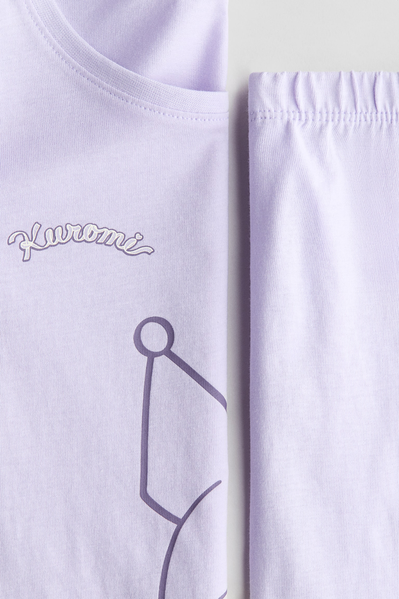 Cotton Pajamas with Printed Motif - Purple/Kuromi/Light blue/Cinnamoroll - 4