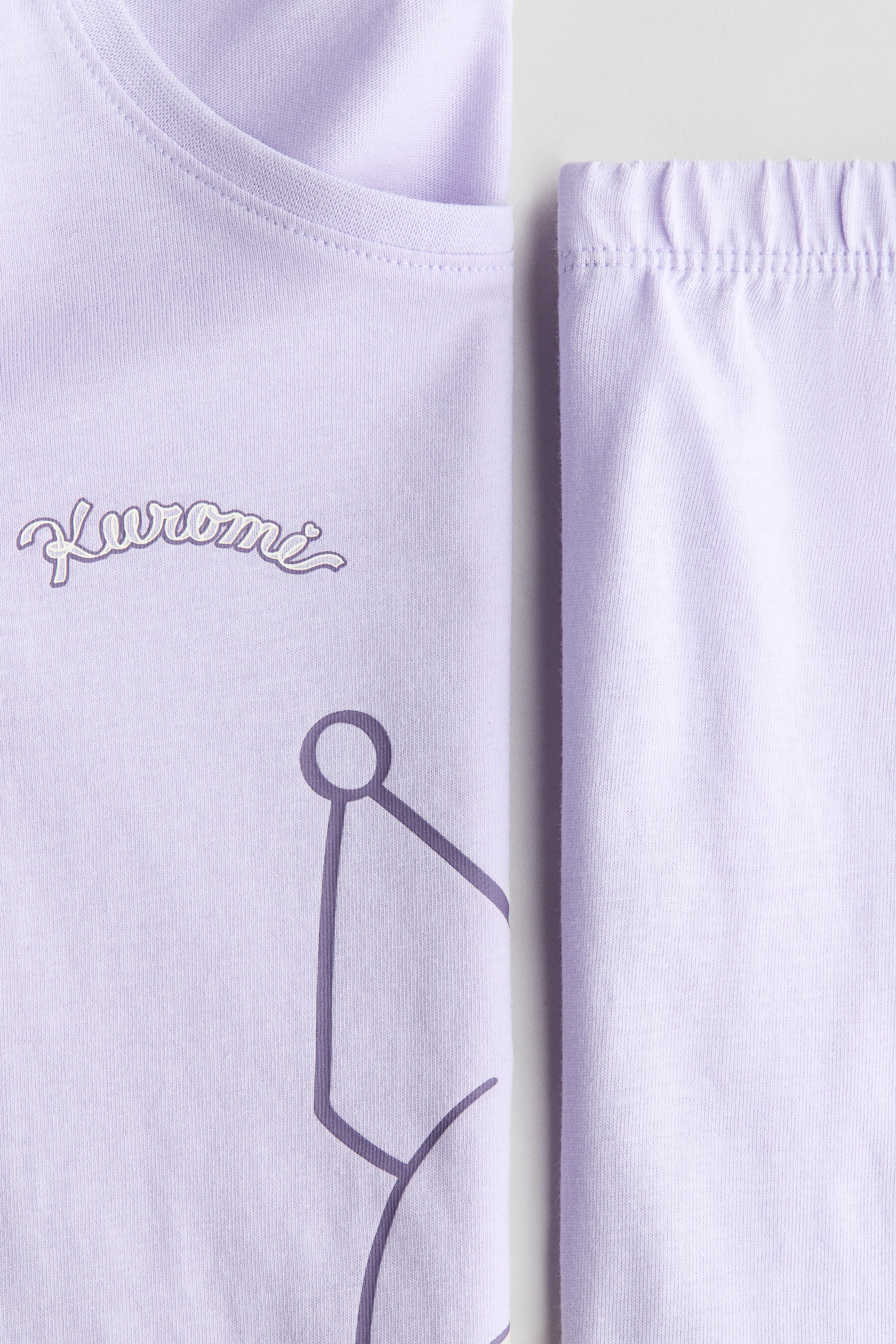 View larger image: Print-motif cotton pyjamas - Purple/Kuromi - Kids | H&M SG 2