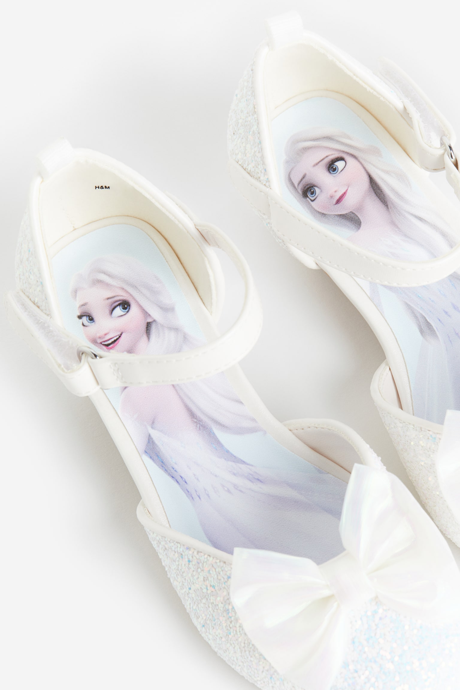 Glittery Dress Up Shoes - White/Frozen/Light pink/Disney Princesses - 3