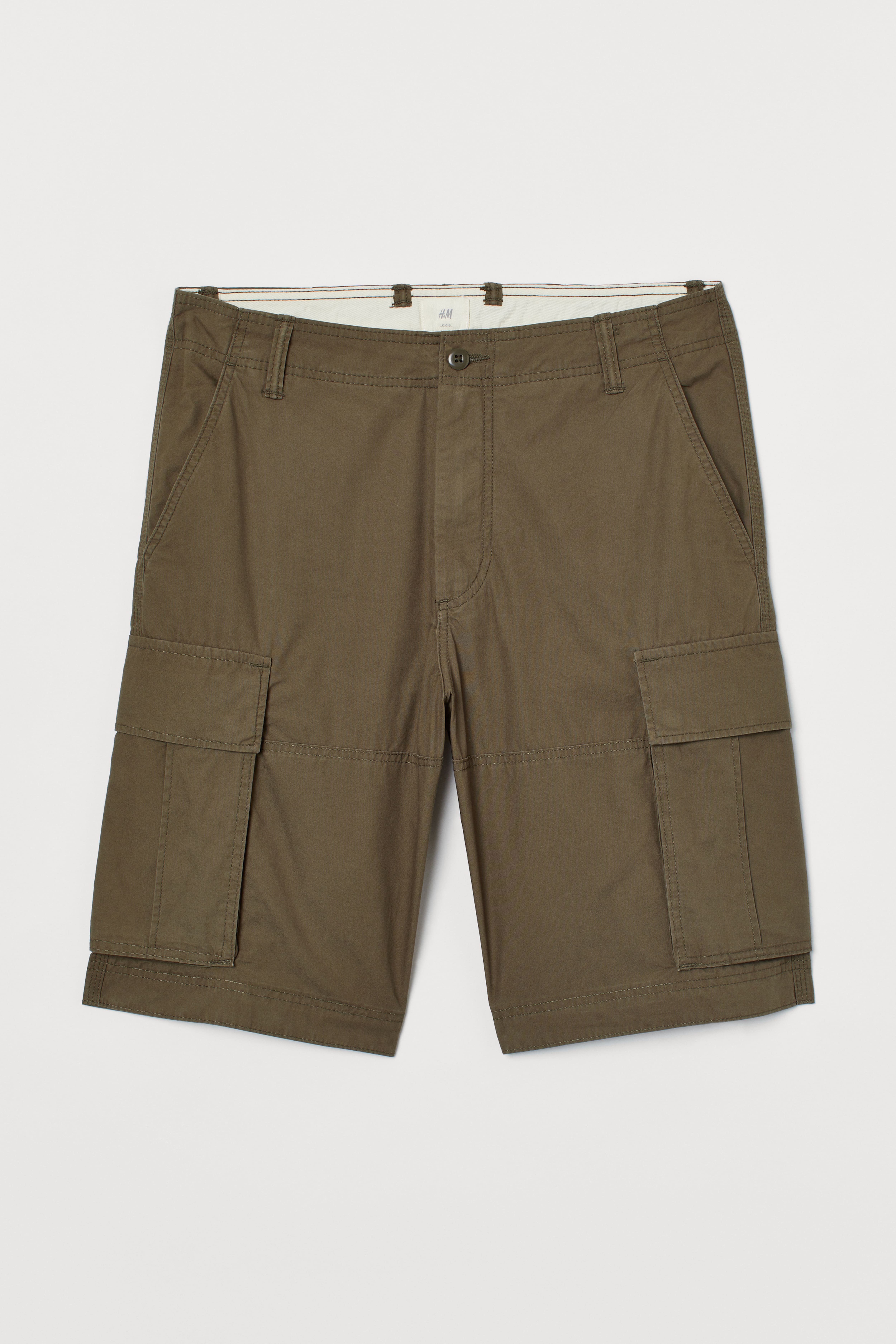 Cotton cargo shorts Dark grey Men H M GB