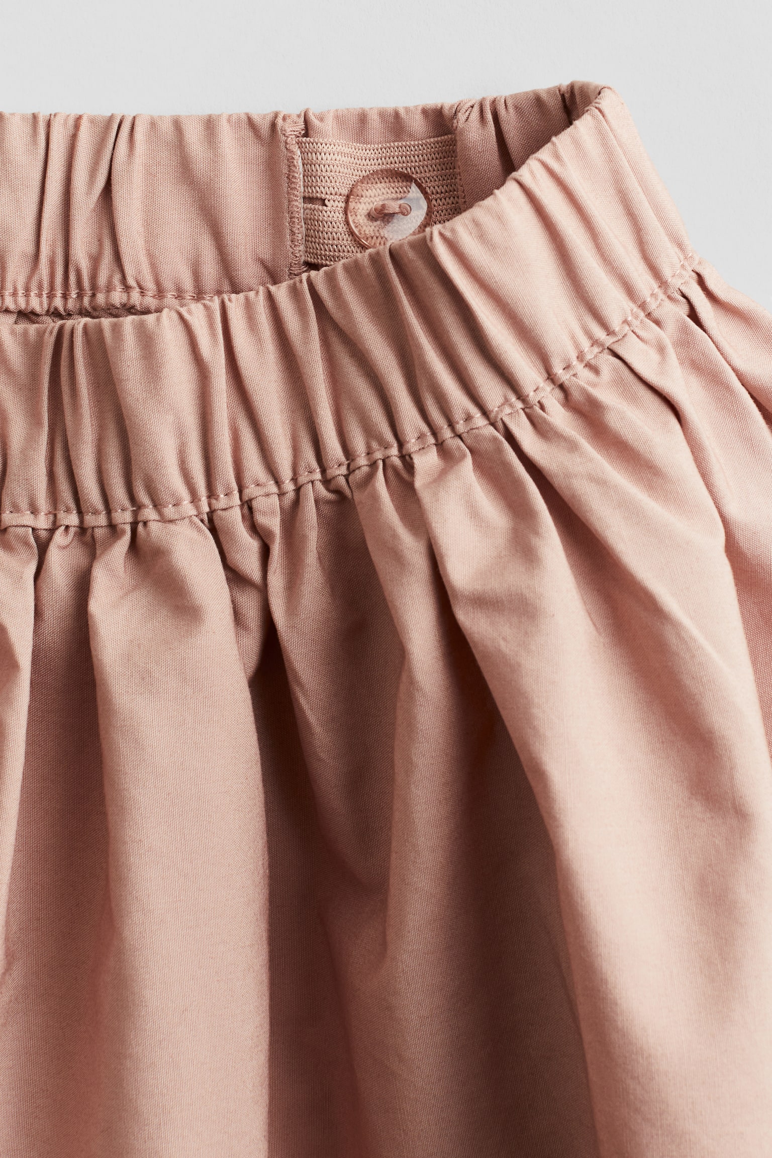 Flared cotton skirt - Dusty pink/White - 2