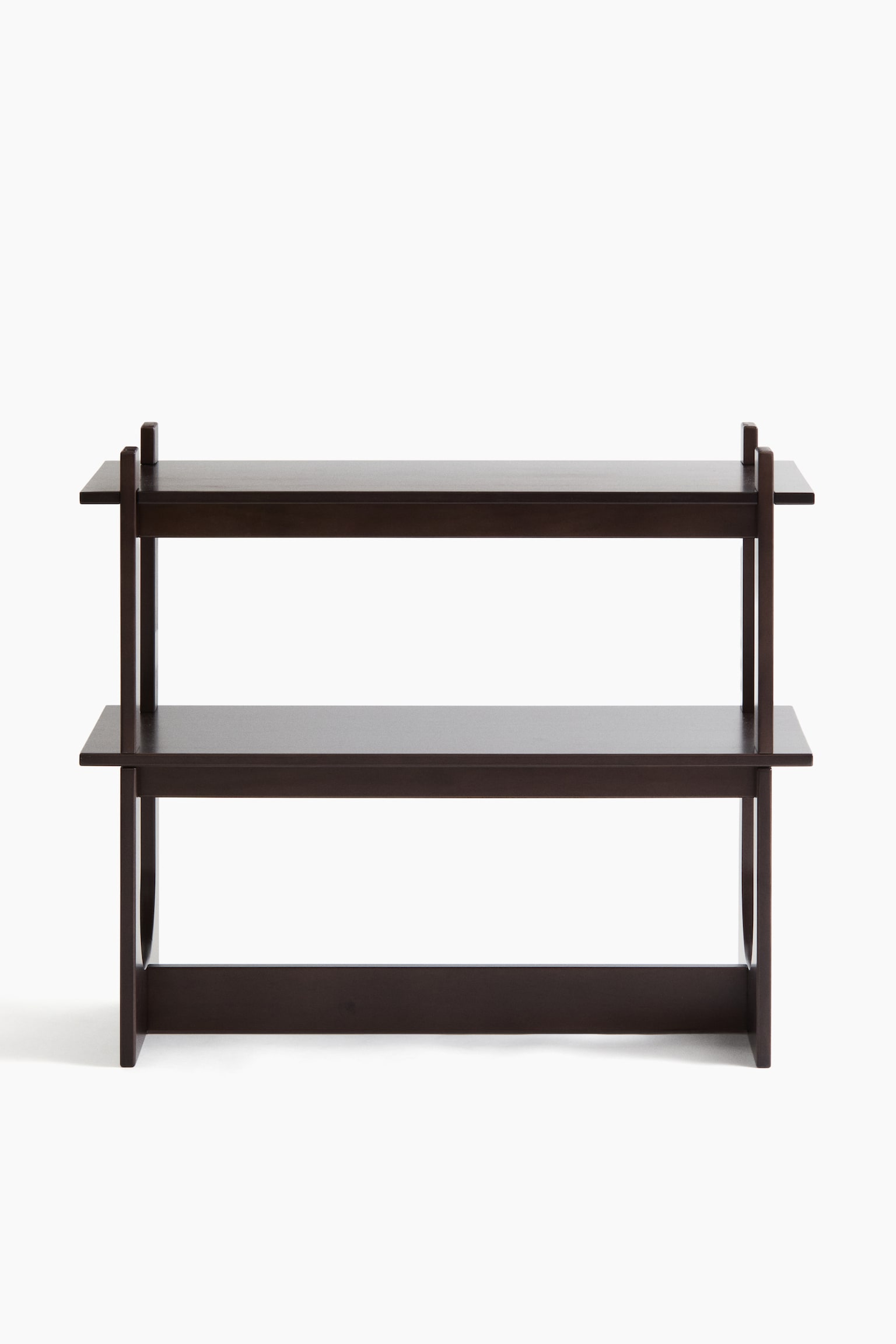 Wooden floor shelf - Dark brown/Light beige - 5