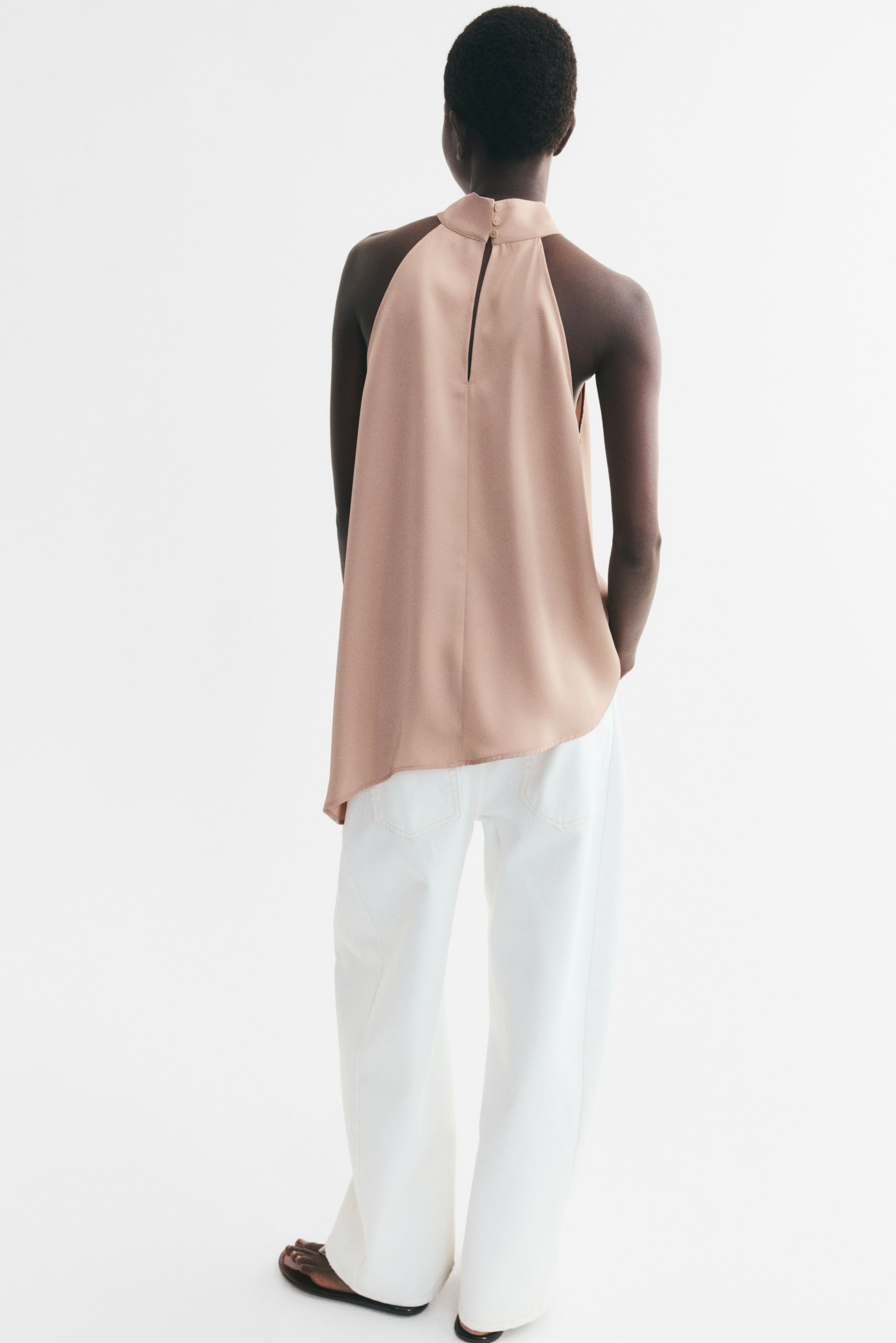 Asymmetric Satin Top