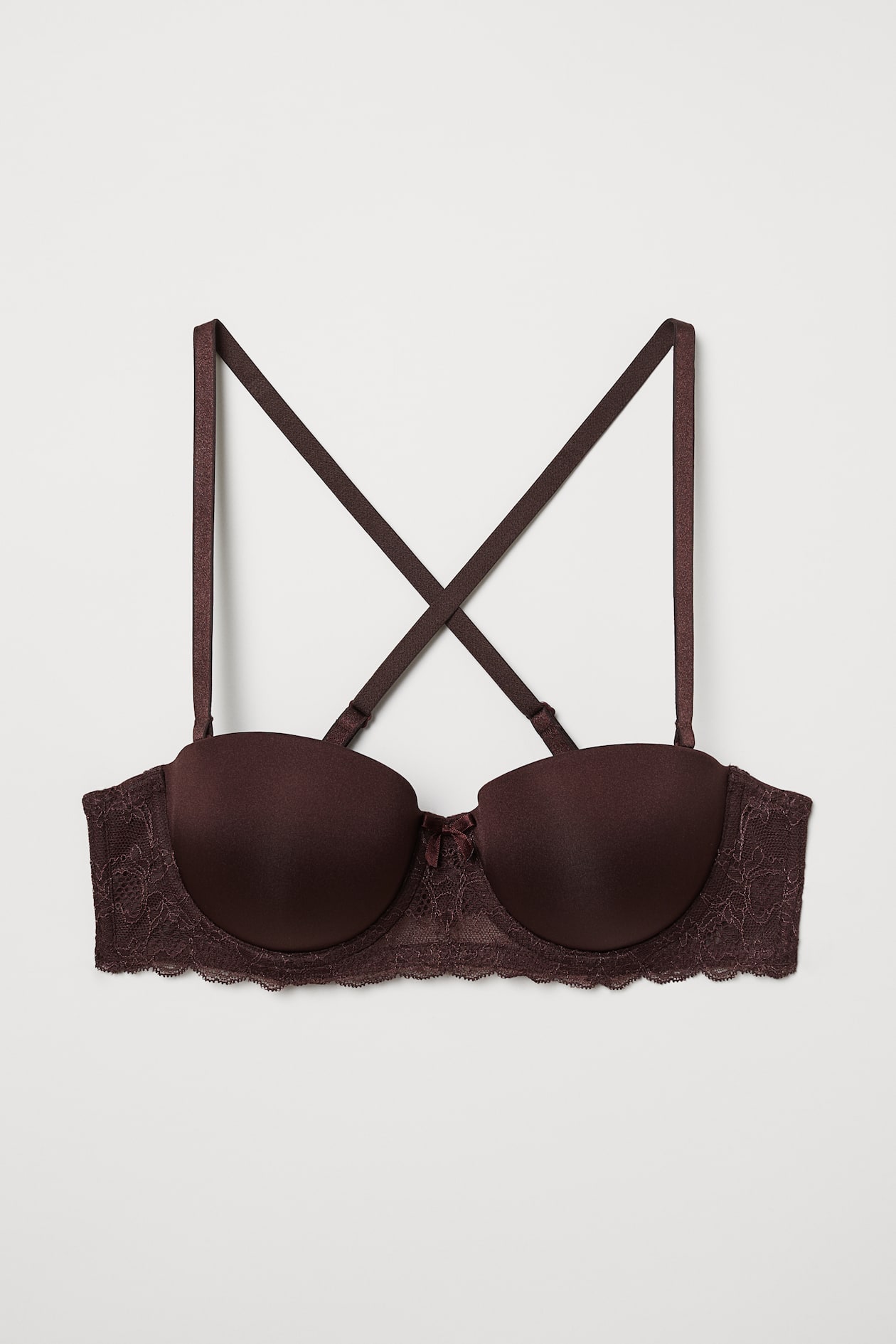 Strapless Balconette Bra - Dark brown - Ladies | H&M US