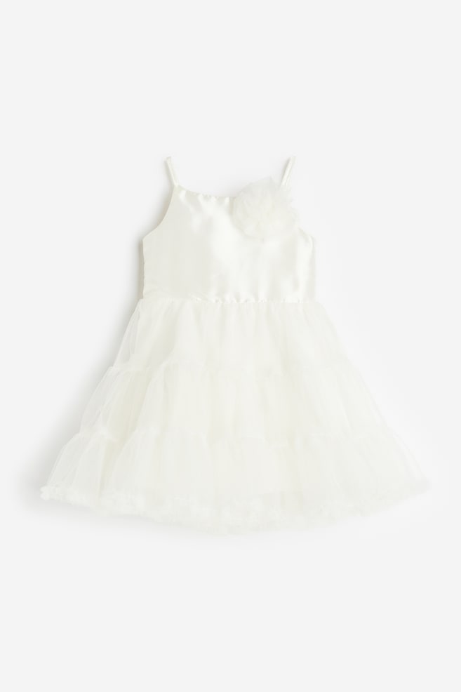 Kleid mit Tüllrock - Weiß - 2