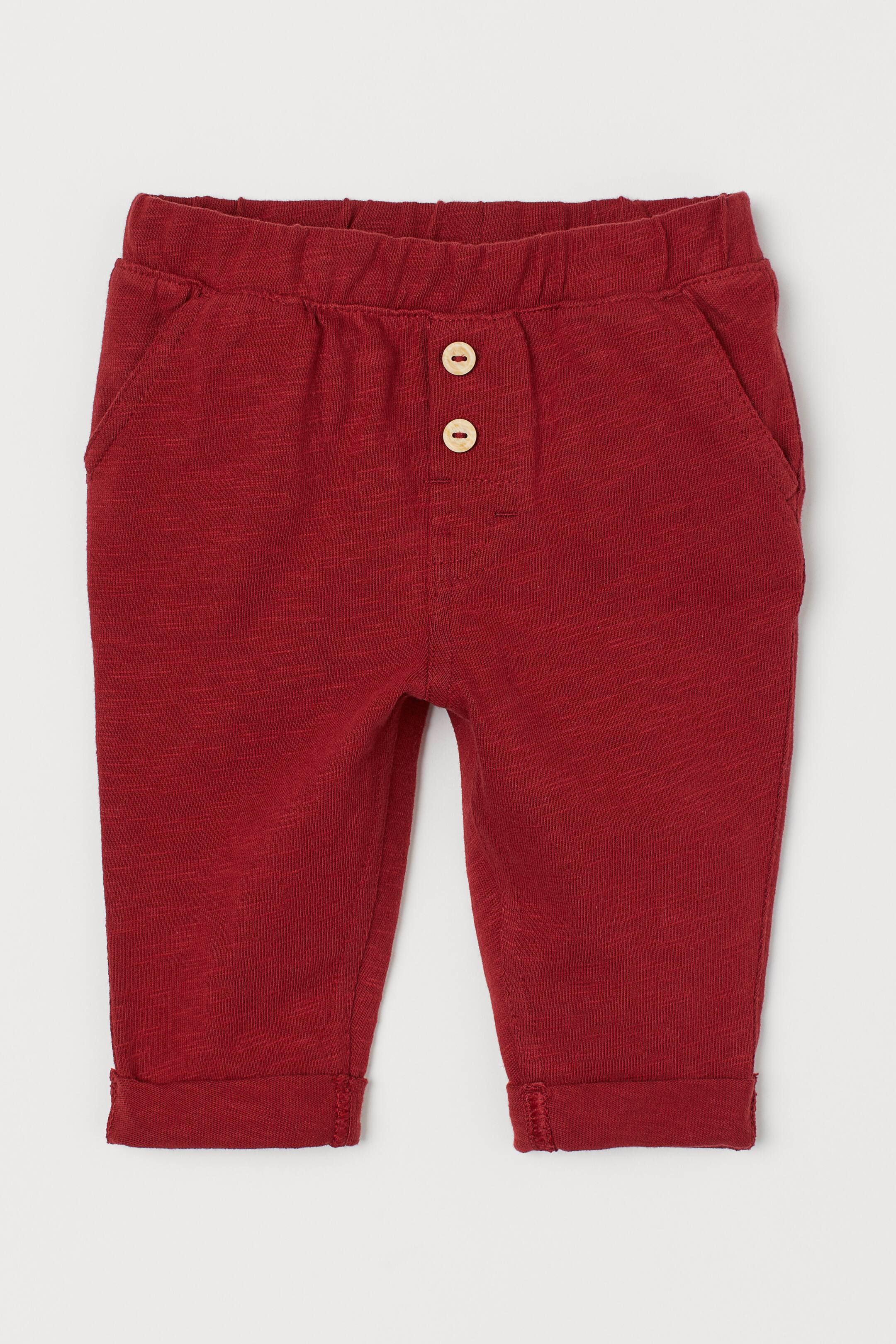 Agrandir l'image: Pantalon en jersey flammé - Rouge foncé - ENFANT | H&M FR 1