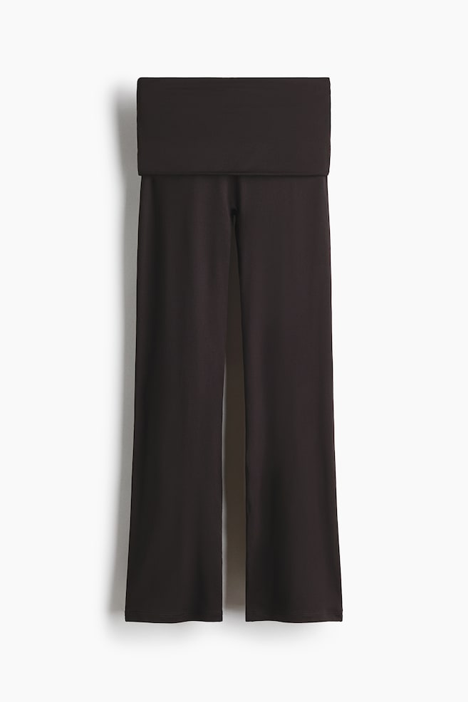Utsvängda yogaleggings med SoftMove™ - Svart/Varm brun/Ljusrosa/Mörk dimblå - 1