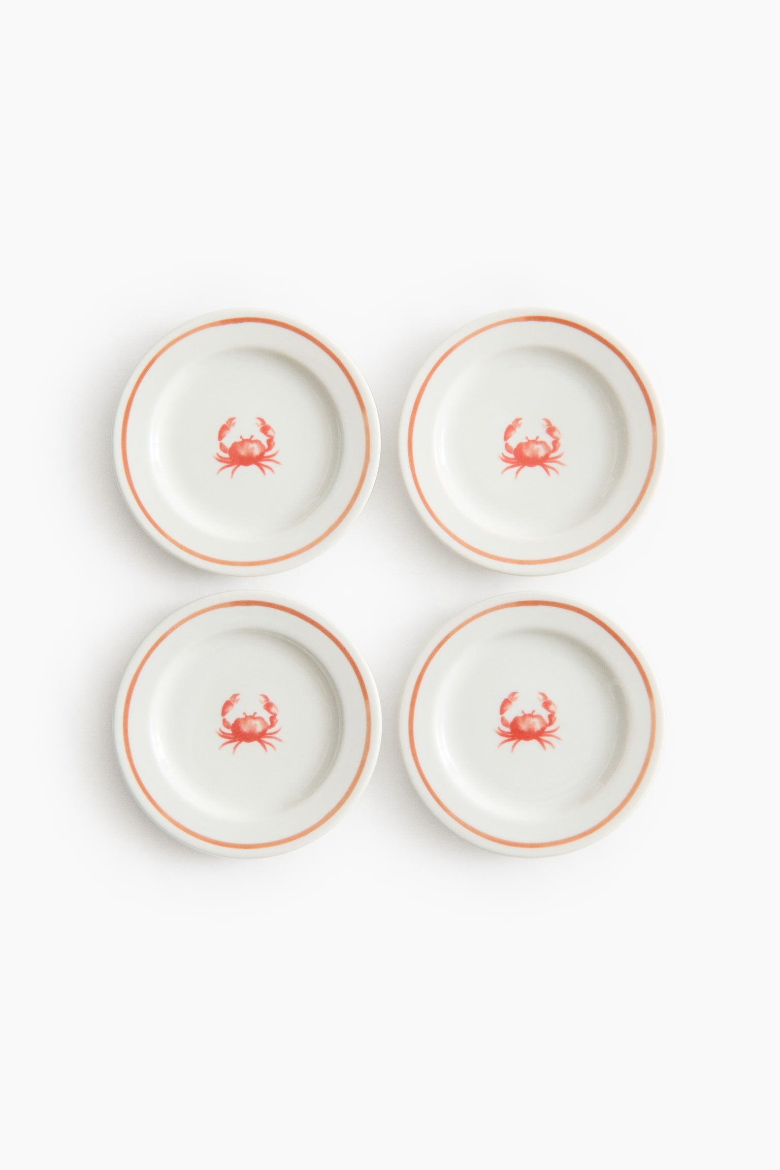 4-pack small porcelain plates - 1