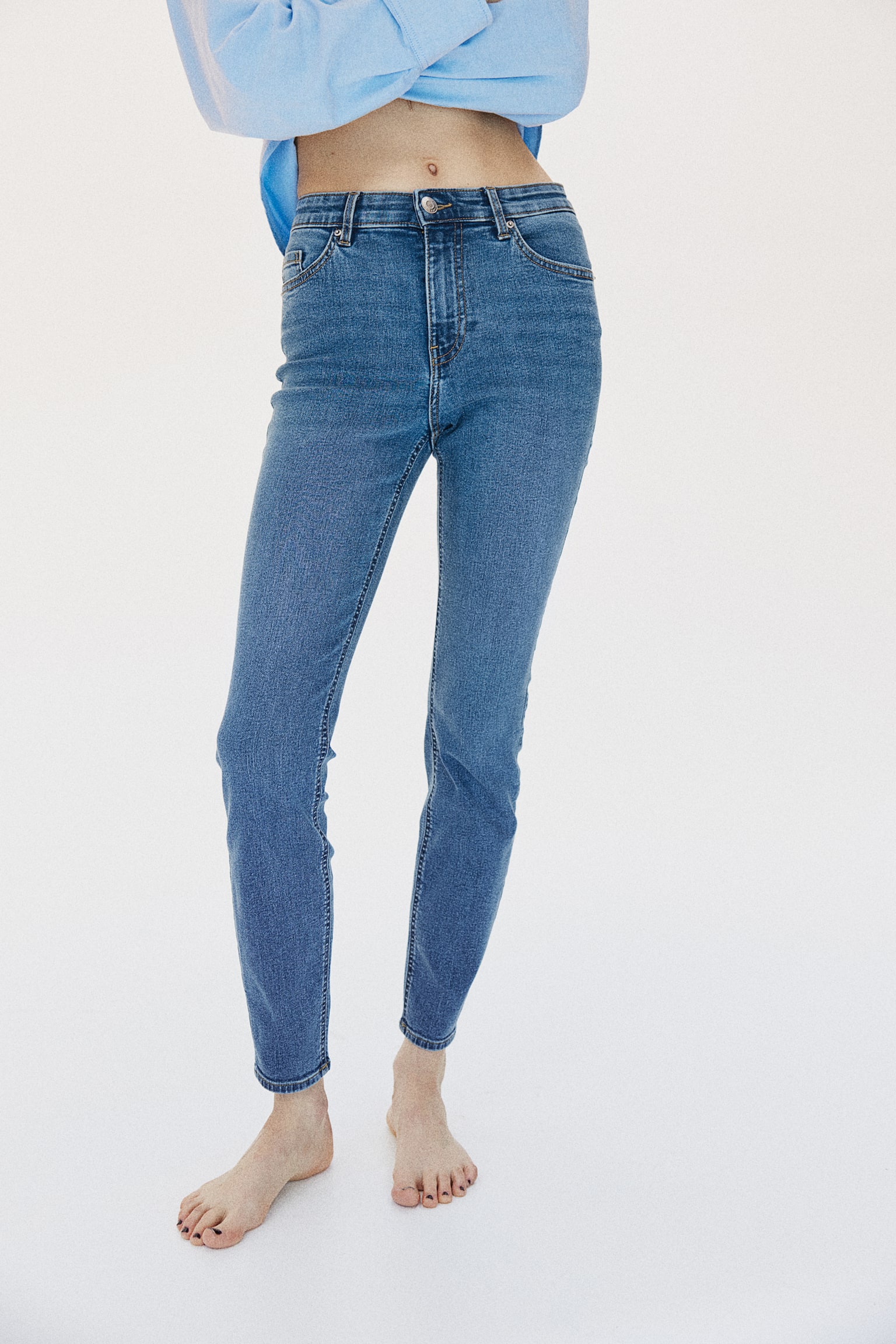 Skinny Regular Jeans - Denim blue/Light denim blue/Black - 4