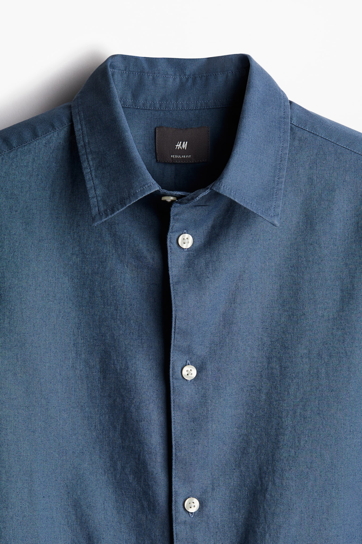 Regular Fit Linen Blend Shirt - Dark blue/White/Navy blue/Light blue/Sage green/White/Stripe/Beige/Stripe/Beige - 7