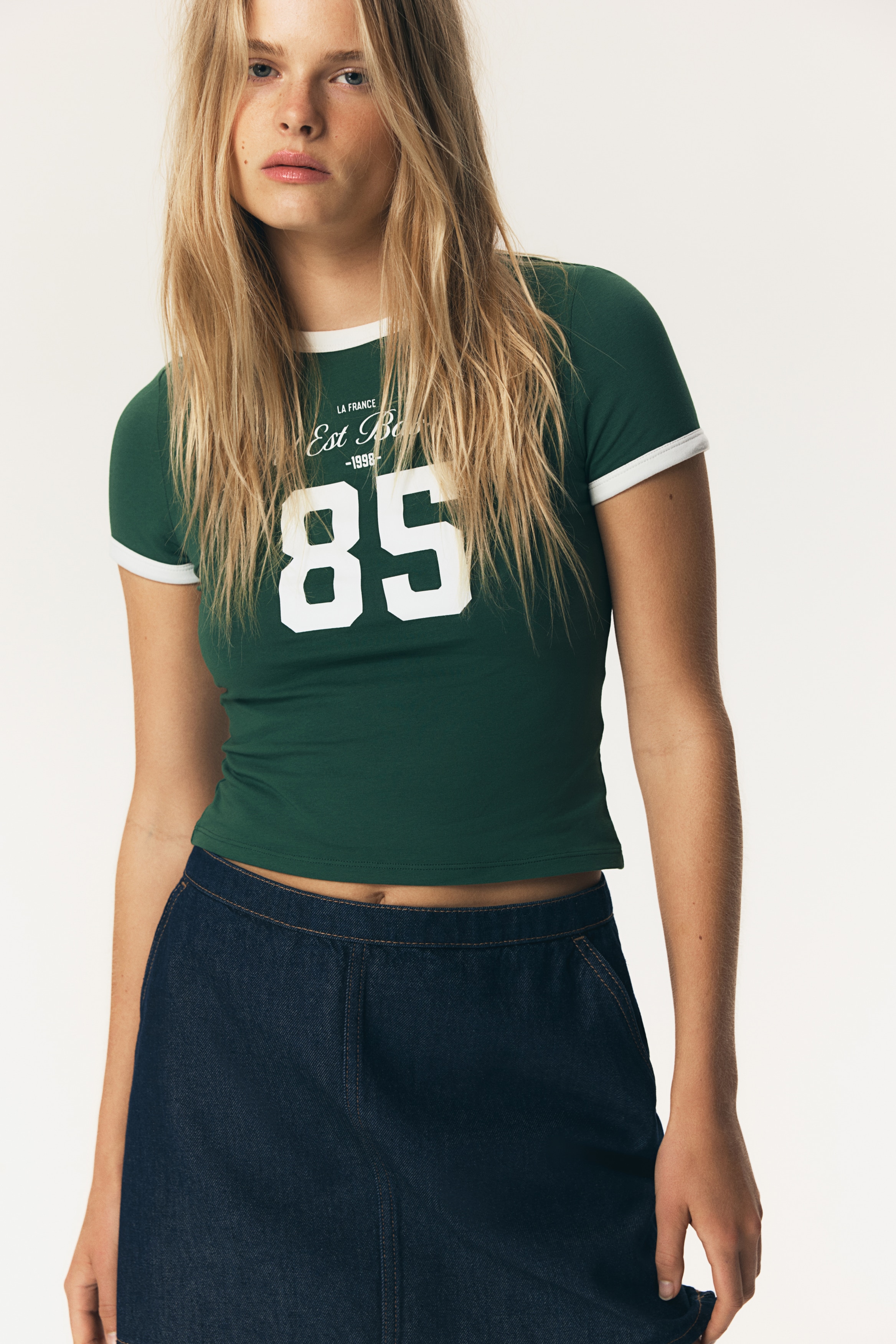 Fitted cotton T-shirt
