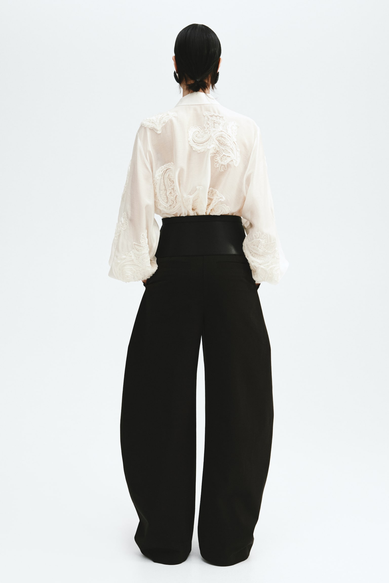 Embroidered blouse - Cream - 7