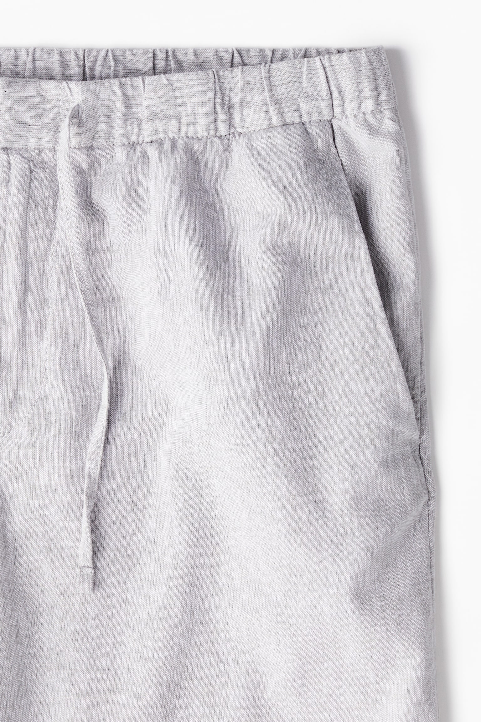 Regular Fit Linen-blend shorts - Light grey/Light beige/Black/White/Dark blue - 3