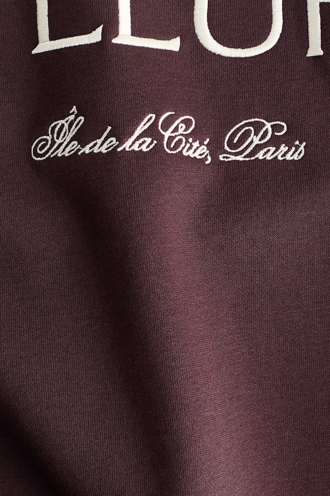 Text-motif sweatshirt - Dark brown/Atelier Fleur/Dark blue/Le Marais Académie/Light pink/Athlétisme Parisien/Light grey marl/Paris/Rust red/Paris/Burgundy/Running Club/Cream/Le Club/Light grey/Athletics/Dark brown/Paris/Light turquoise/Art Collective/Light grey marl/NYC/Burgundy/Beau Paris/Light blue/New York/Dark brown/Paris/White/Bisous Paris - 1