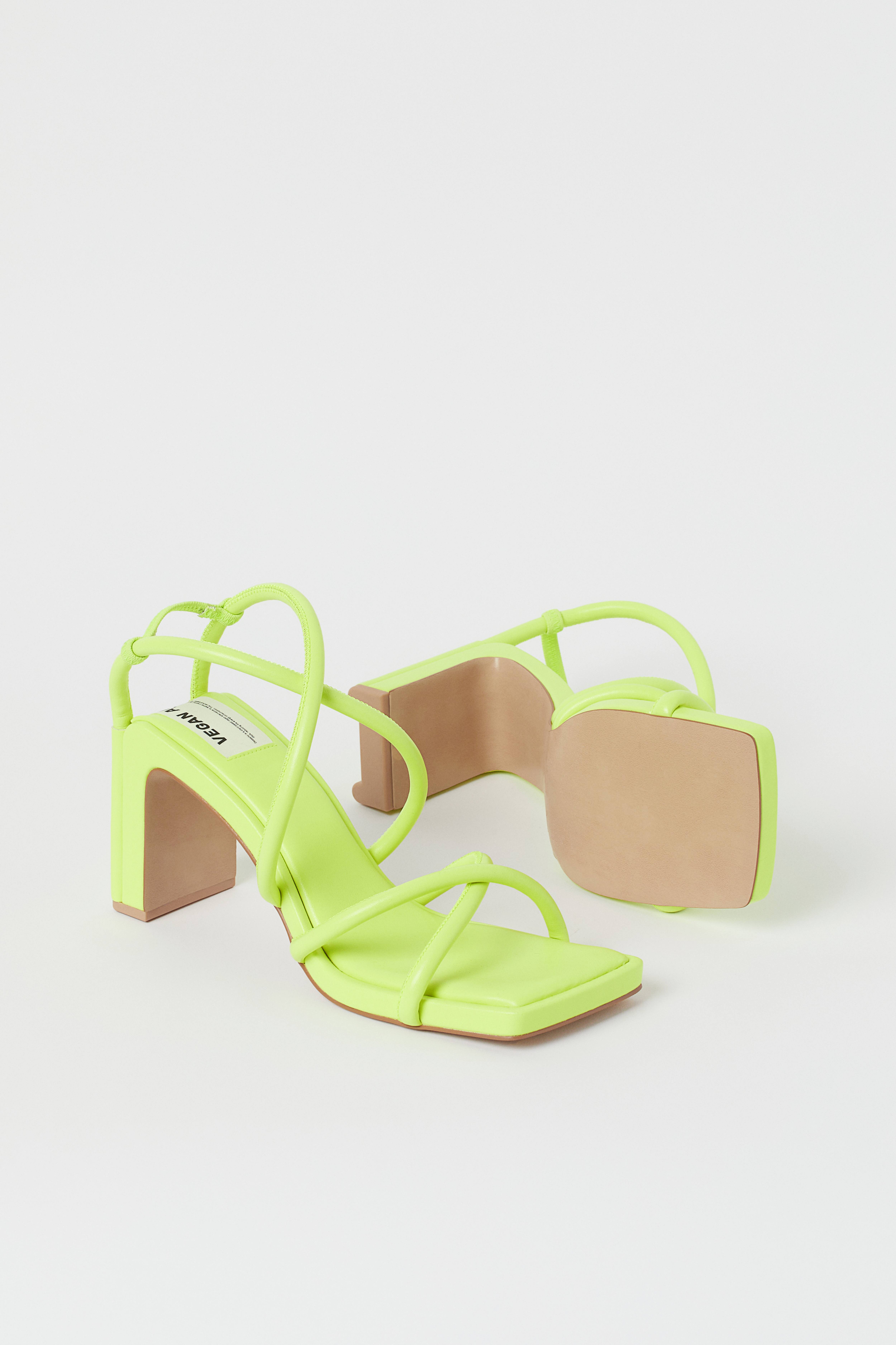 Neon lime fashion green sandals