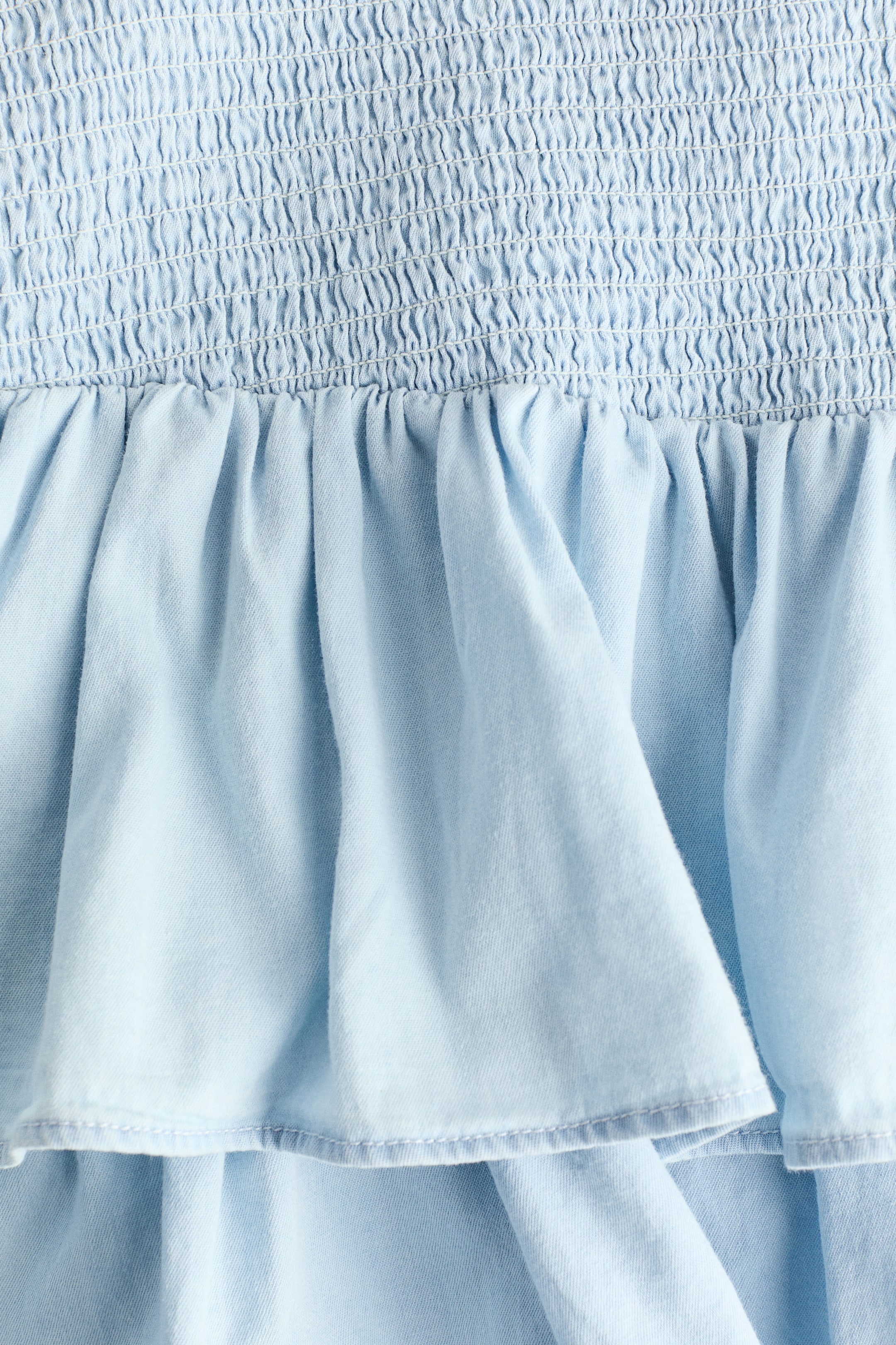 Jupe smockée en denim