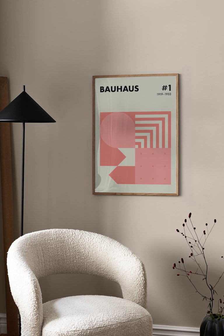 Bauhaus Geometry Red Poster - Röd/beige - Postery - Home All | H&M SE