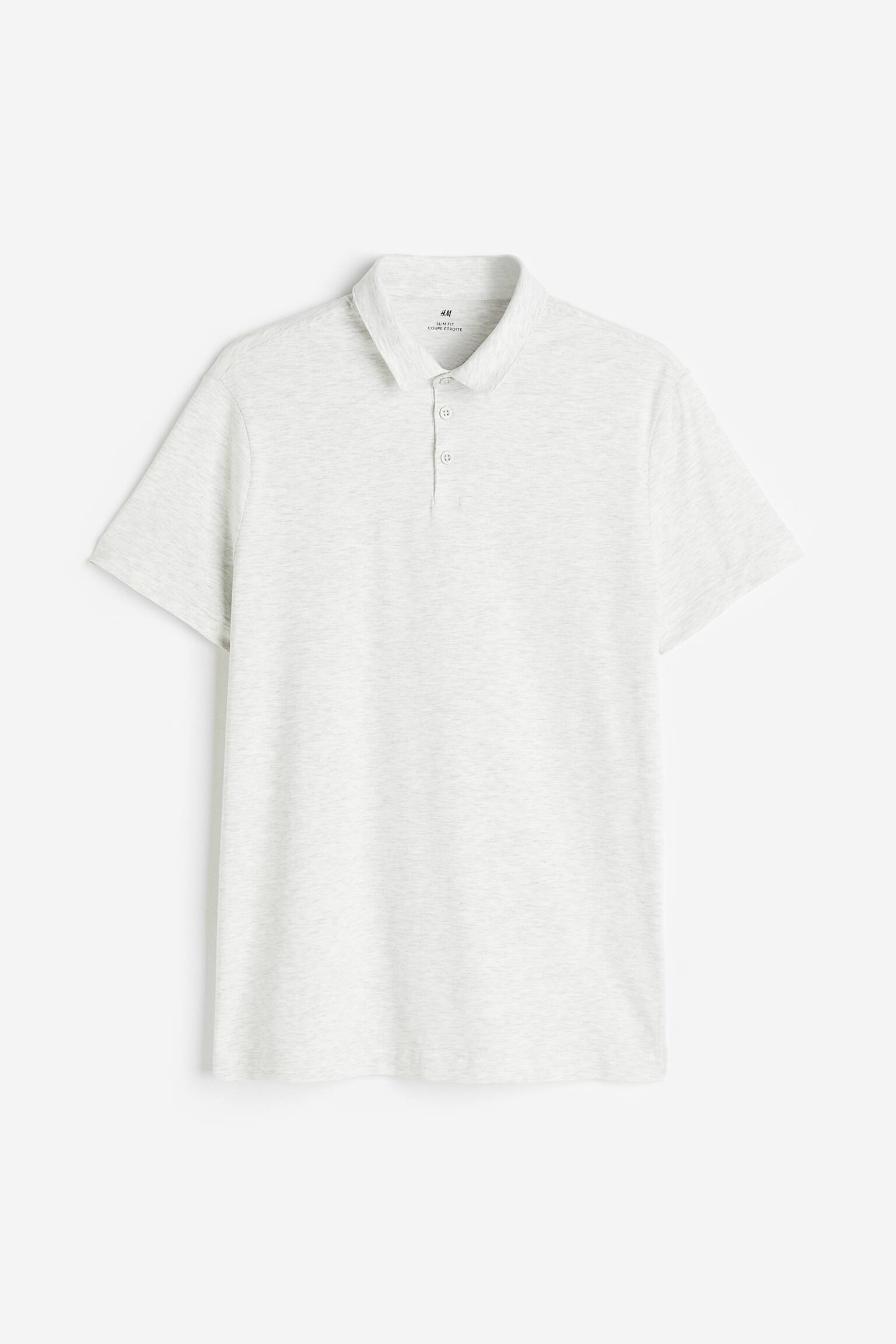 Áo polo Slim Fit - Màu xám nhạt đốm/Màu đen/Màu xanh tím than - 1