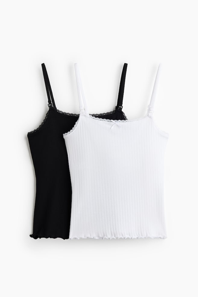 MAMA Nursing strappy top - Black/White/Dusty pink/Burgundy - 1