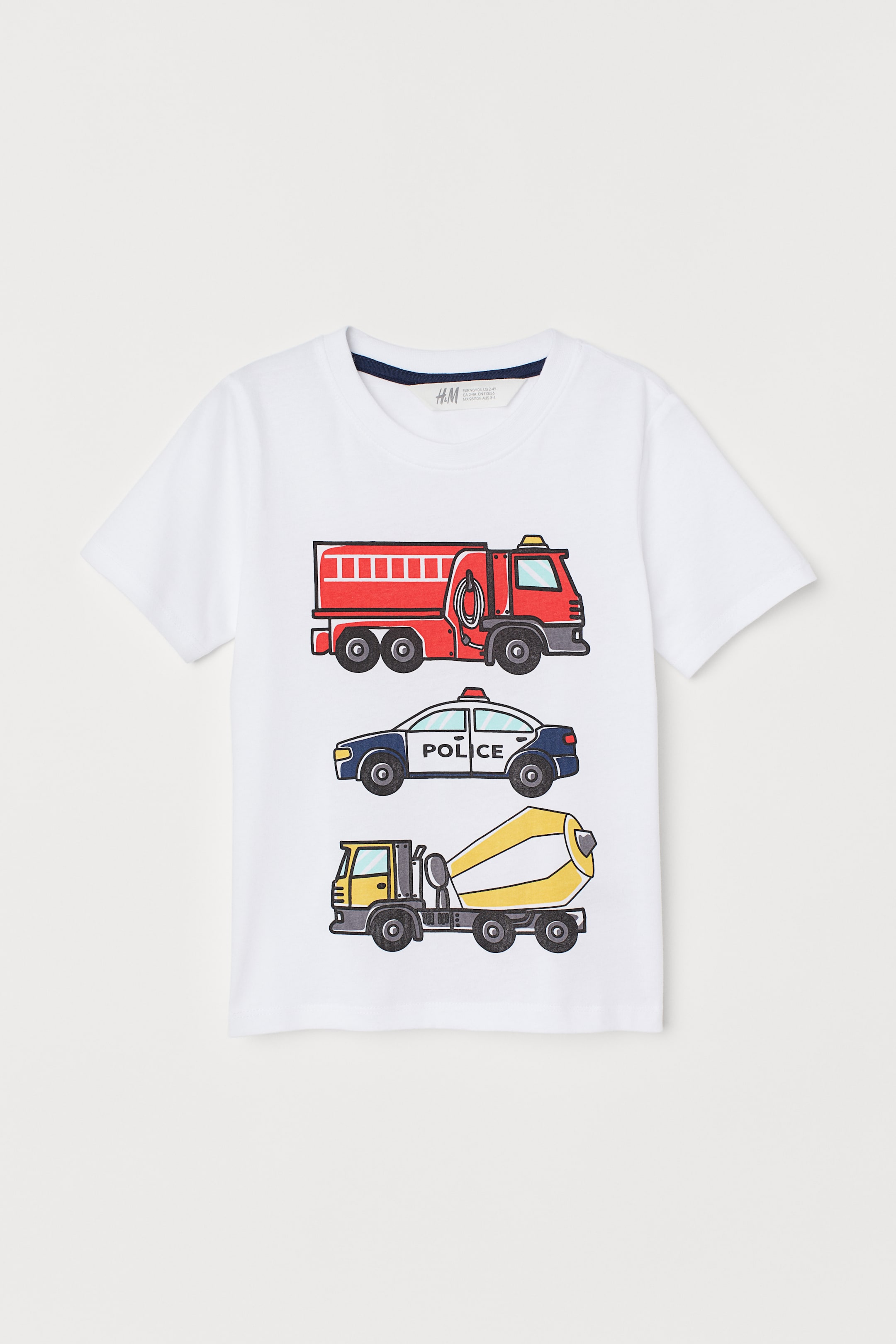 Größeres Bild ansehen: T-Shirt mit Druck - Weiß/Fahrzeuge - Kids | H&M DE 1