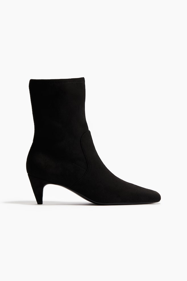Aufgeraute Sock Boots - Schwarz - 1
