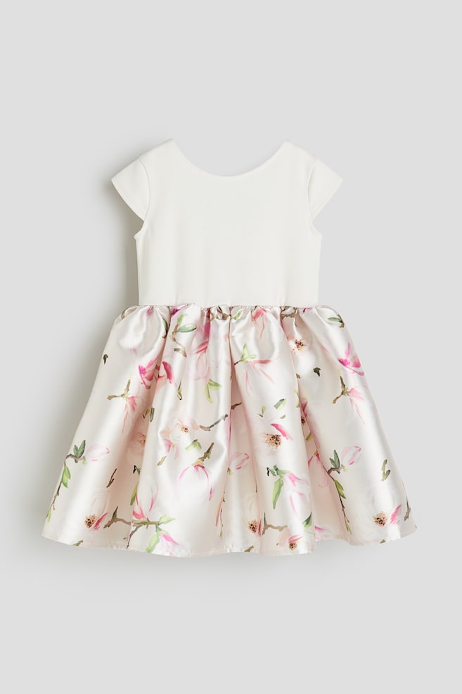 Bow-detail printed dress - Cream/Floral - 2