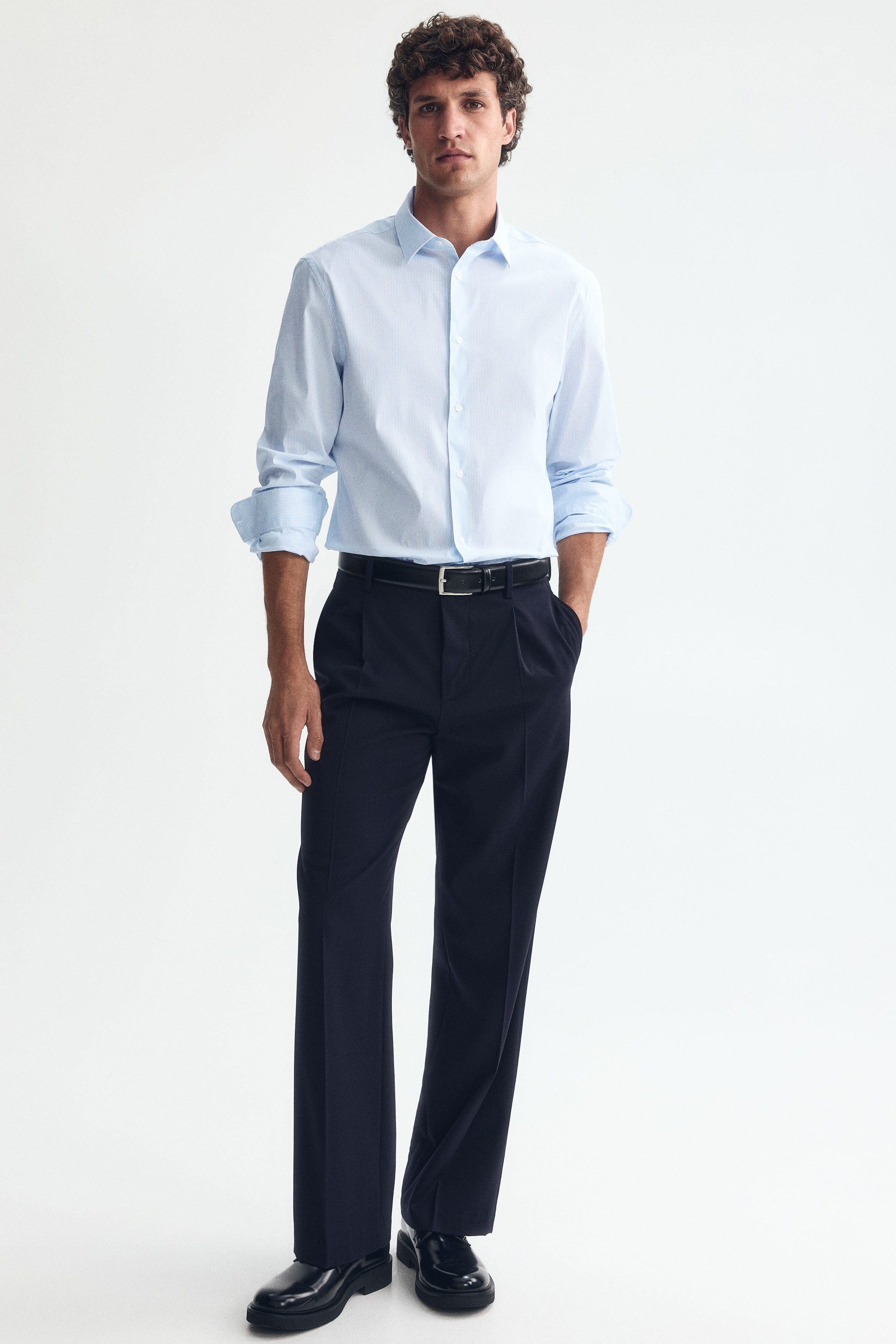h&m blue dress shirt Men's Blue Dress Shirt | Suit, Oxford, Formal & Striped