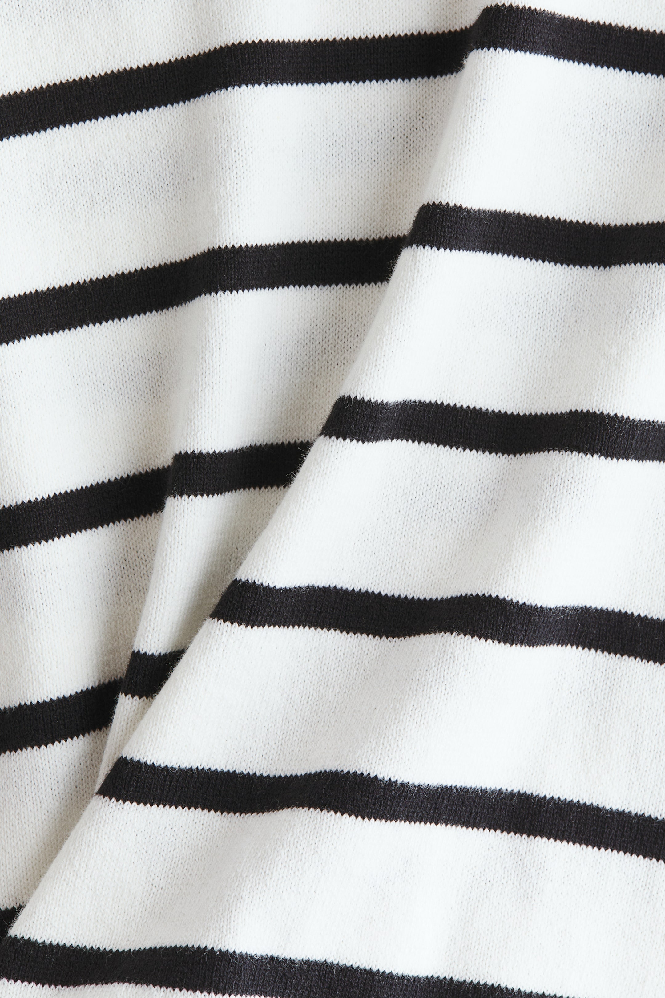View larger image: Fine-Knit Cotton T-Shirt - White/black striped - Kids | H&M US 2