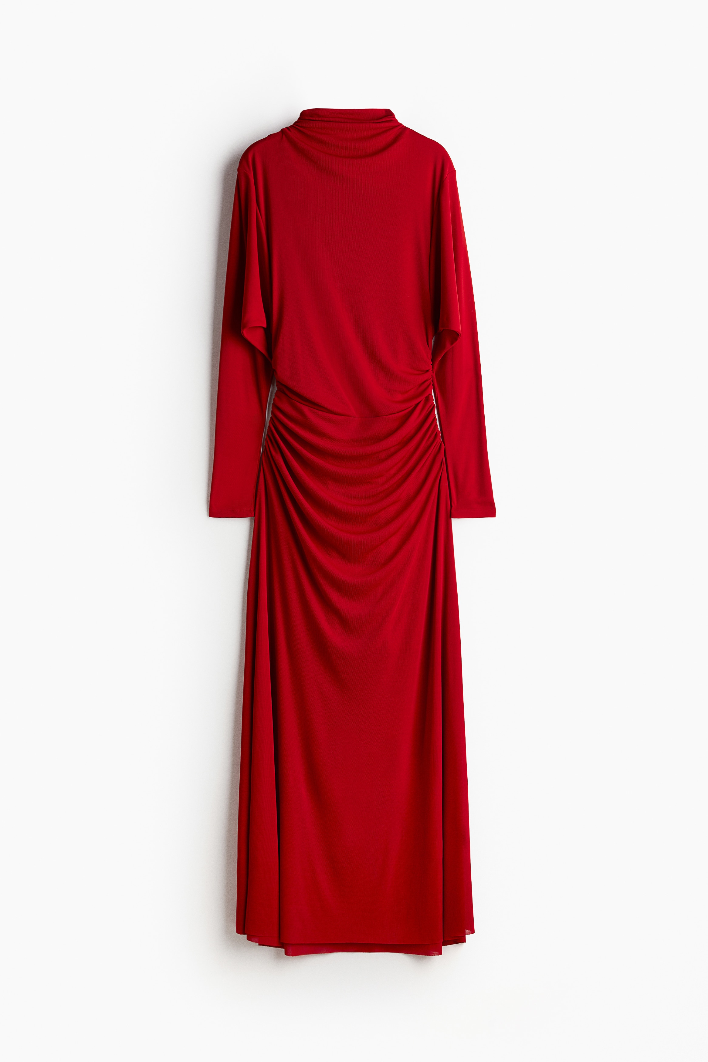 Draped turtleneck dress - Red - Ladies | H&M