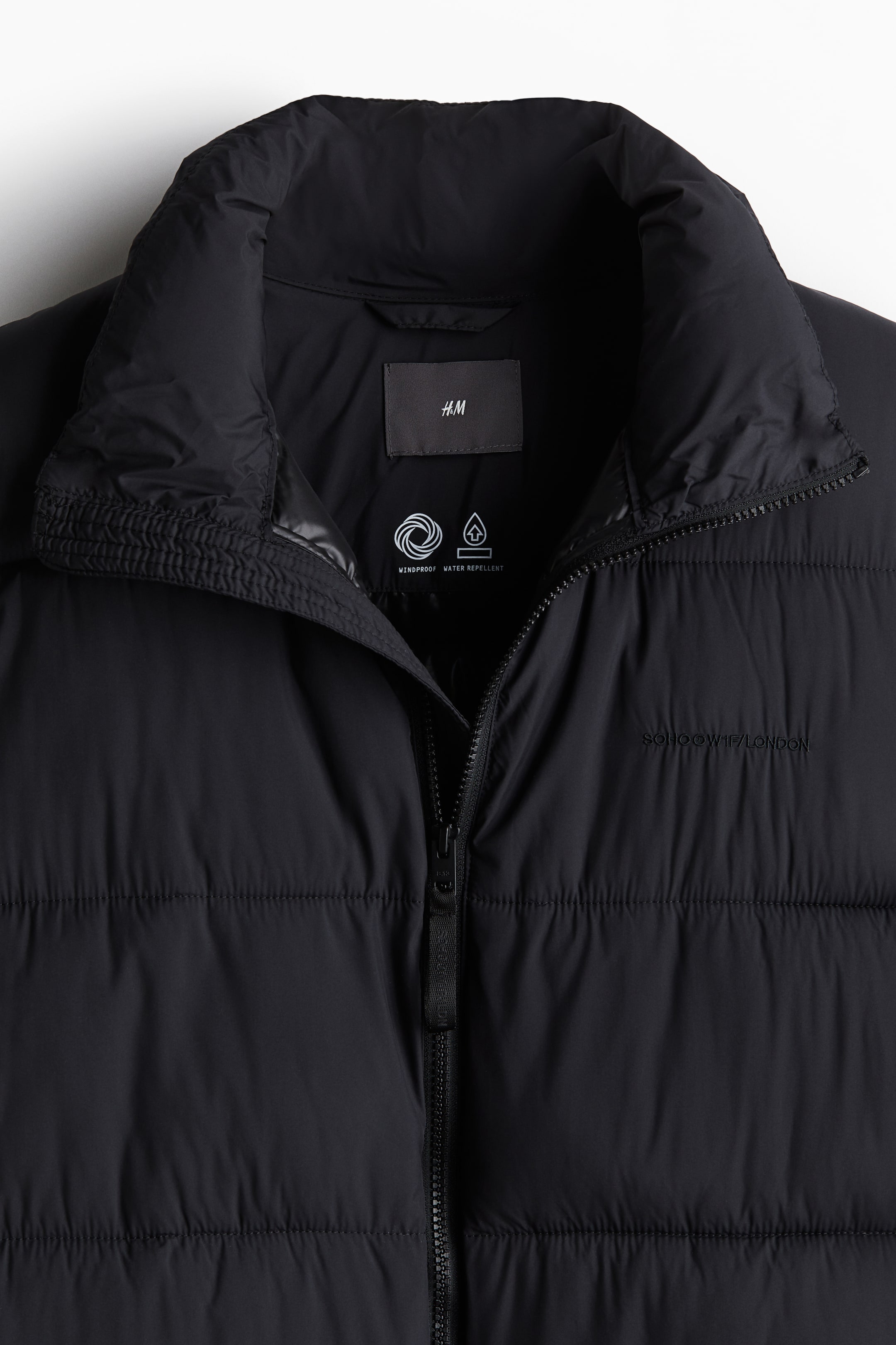 Loose Fit Water-repellent puffer jacket - Black - Men | H&M GB 8