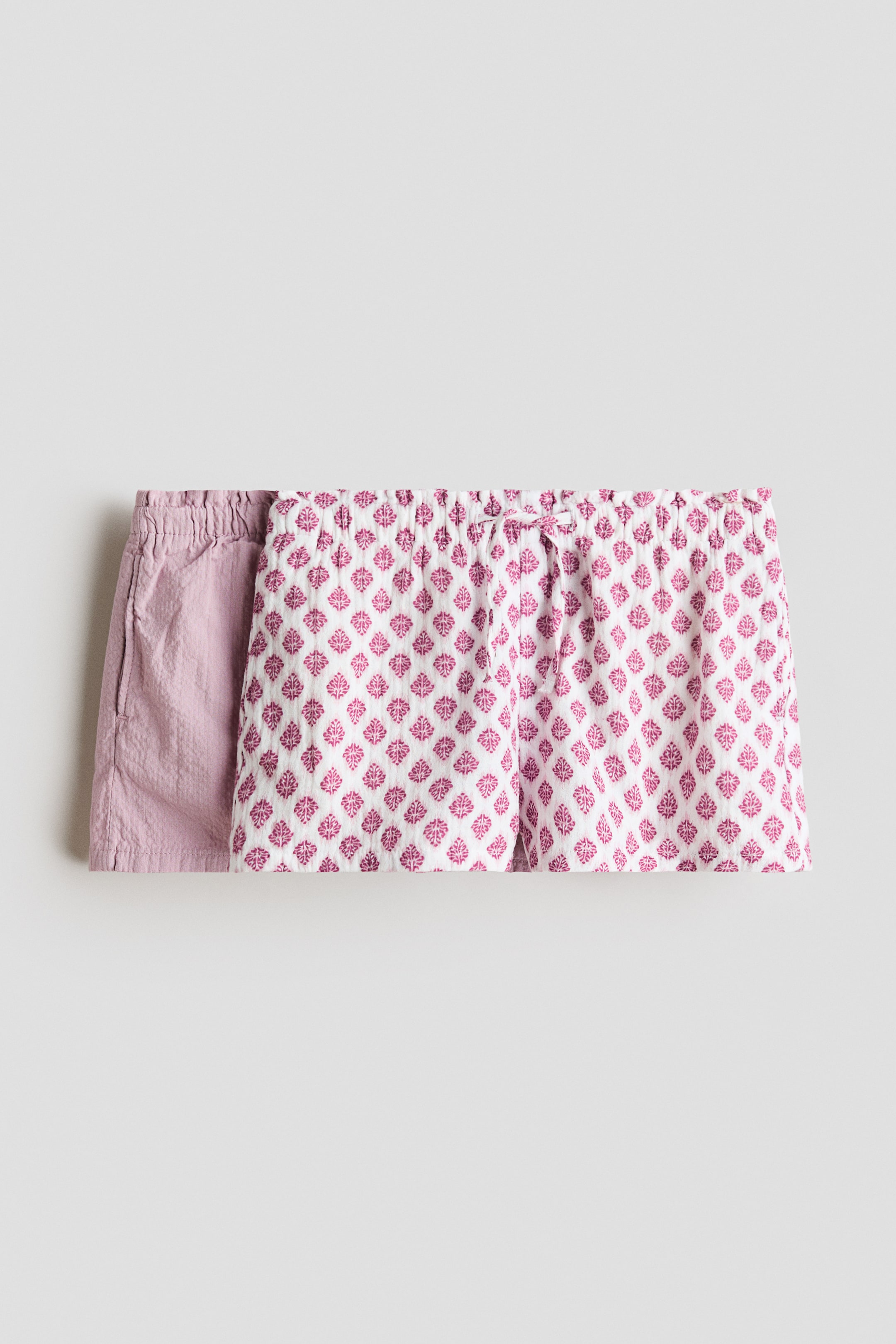 View larger image: 2-pack cotton shorts - Pink/Patterned - Kids | H&M 1