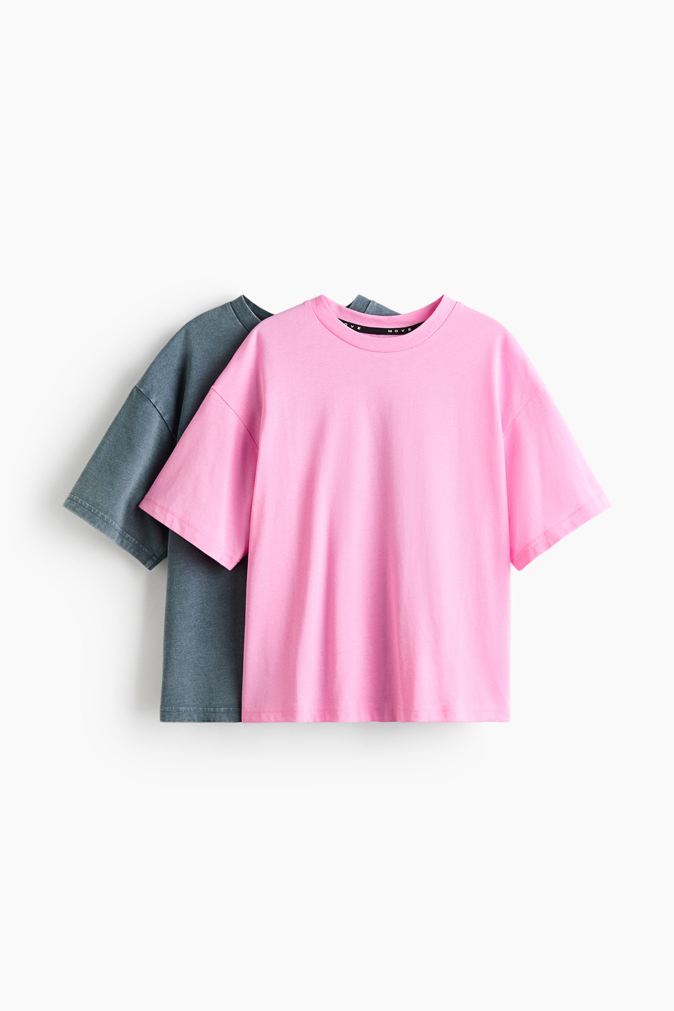 Ver imagen más grande: Pack de 2 camisetas boxy con DryMove™ Relaxed Fit - Rosa/Gris oscuro - NIÑOS | H&M ES 1
