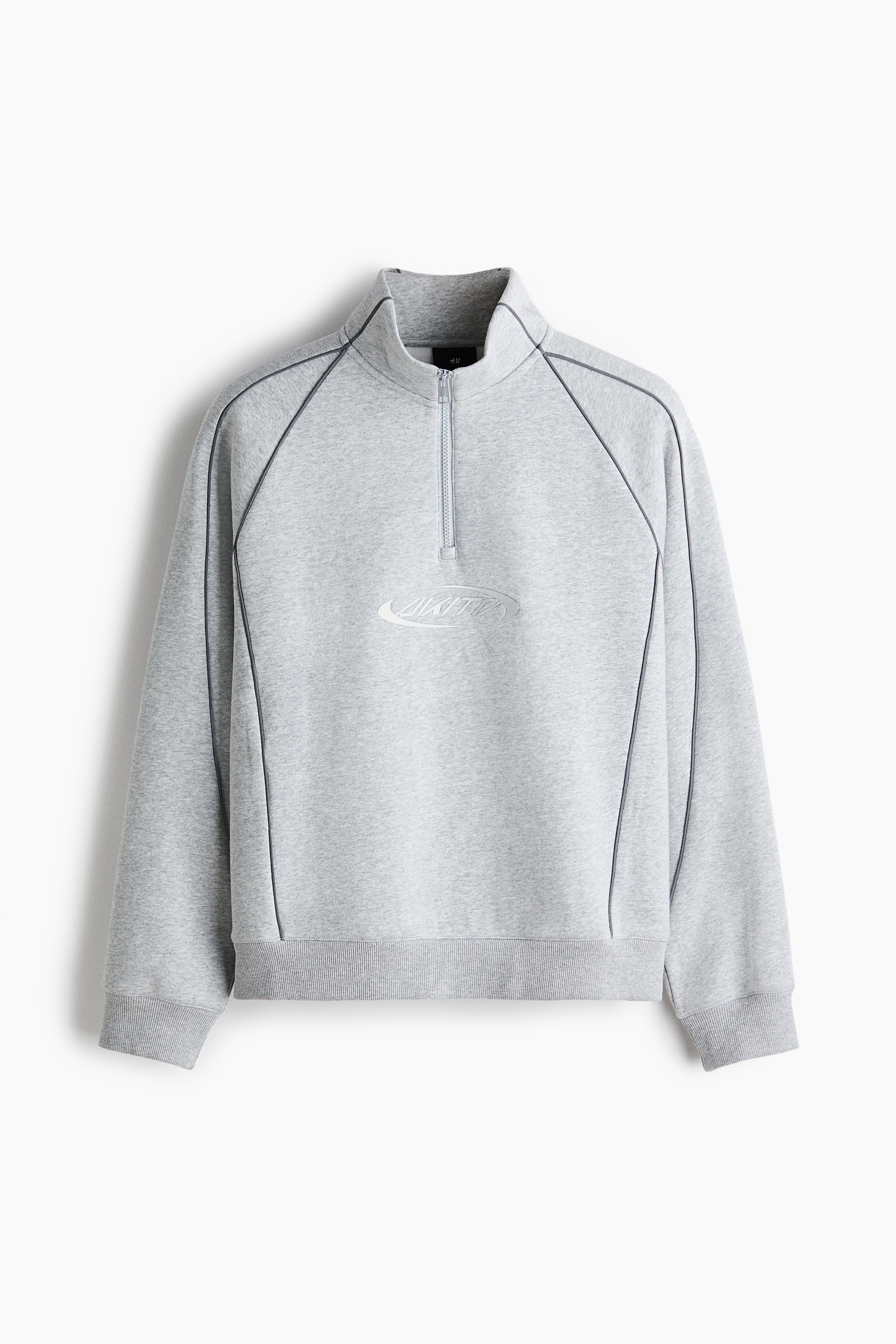 Loose Fit Zip-top sweatshirt - Grey marl/Akito