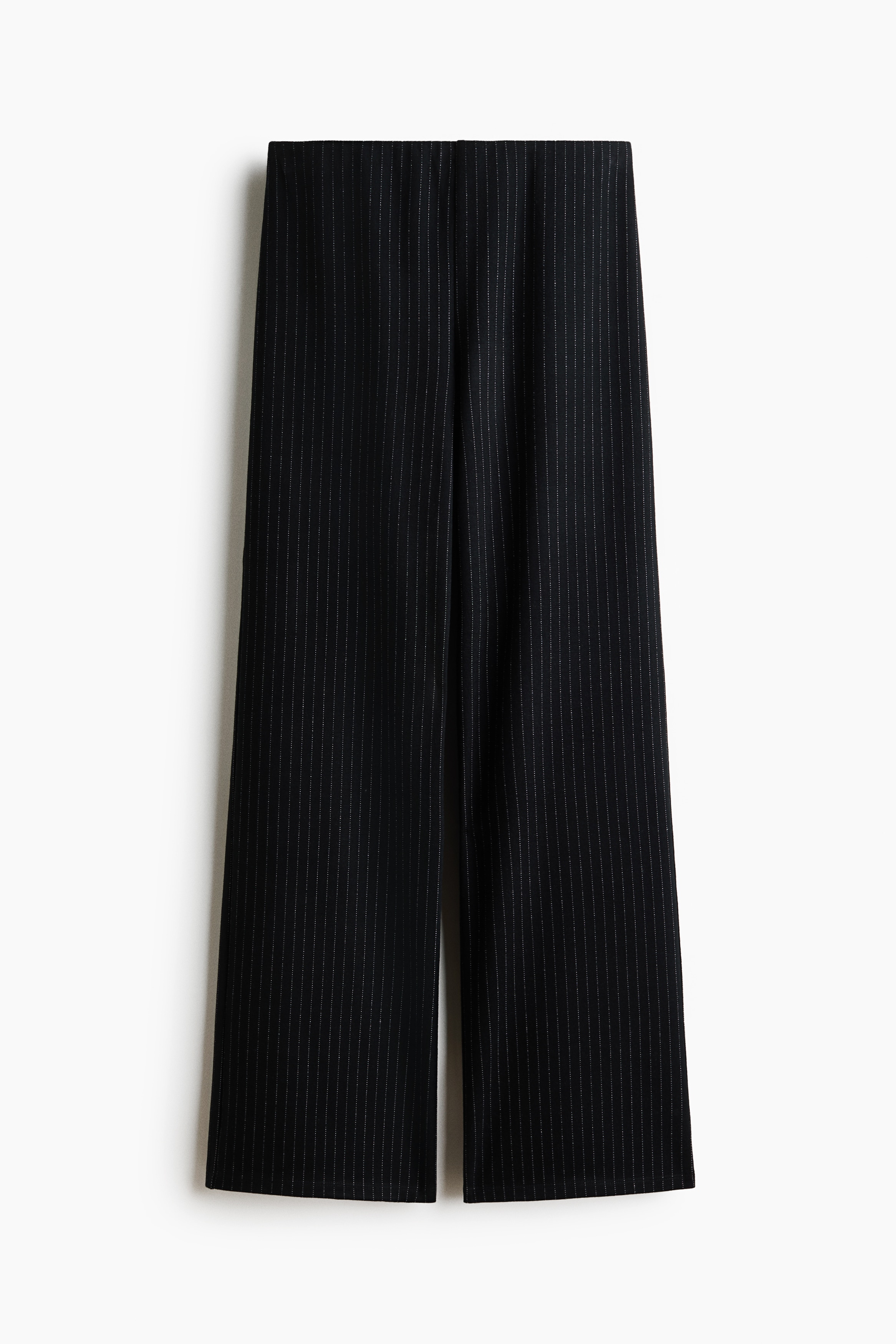 Pull-on jersey trousers - Black/Pinstriped/Grey/Pinstriped
