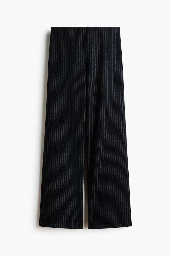 Pantalón de punto con cintura elástica - Negro/Raya diplomática/Gris/Raya diplomática - 1