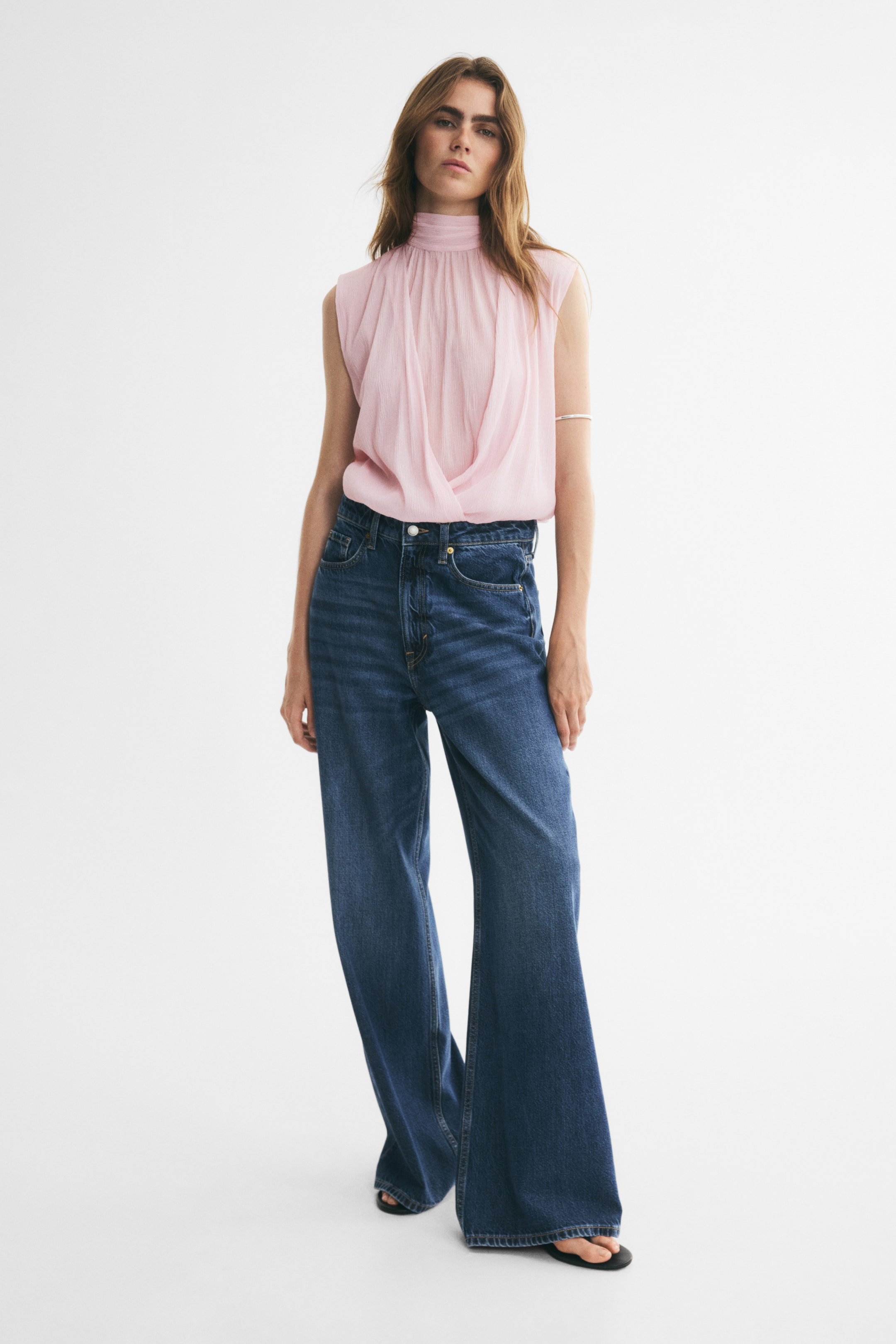 Bubble-Hem Crop Top