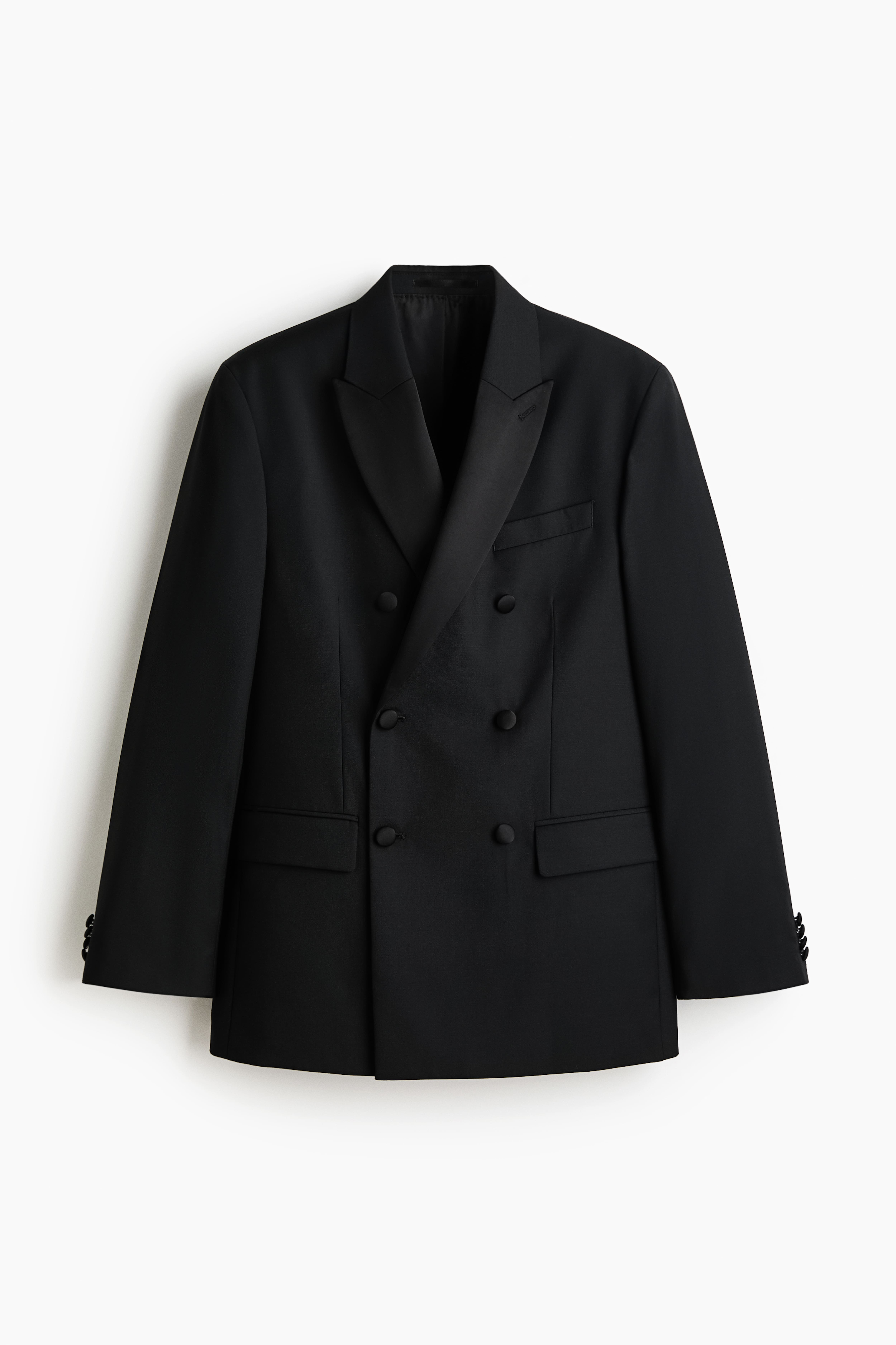 Relaxed-Fit Wool-Blend Tuxedo Jacket