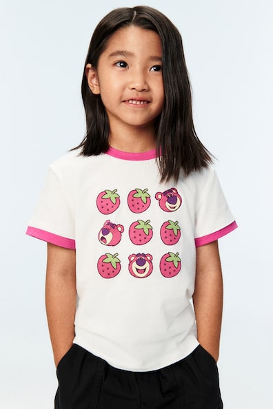 プリントデザイン コットンTシャツ