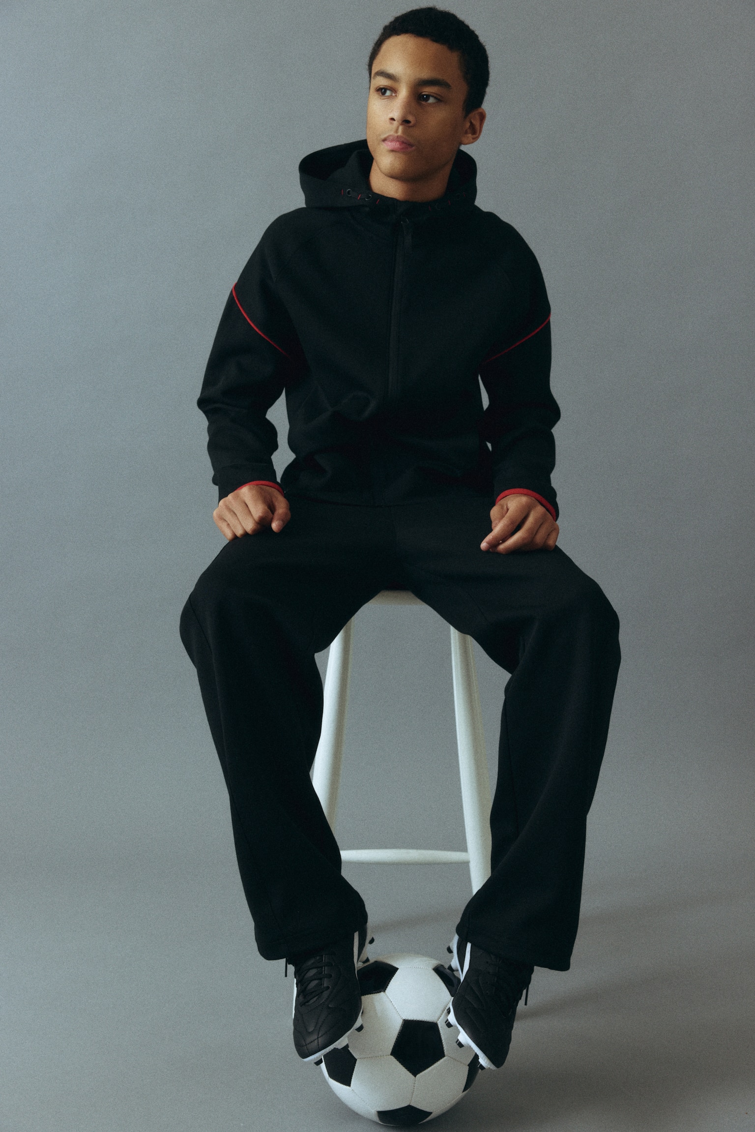 Sudadera deportiva de zíper con DryMove™ - Negro/Azul cerceta/Gris tenue - 7