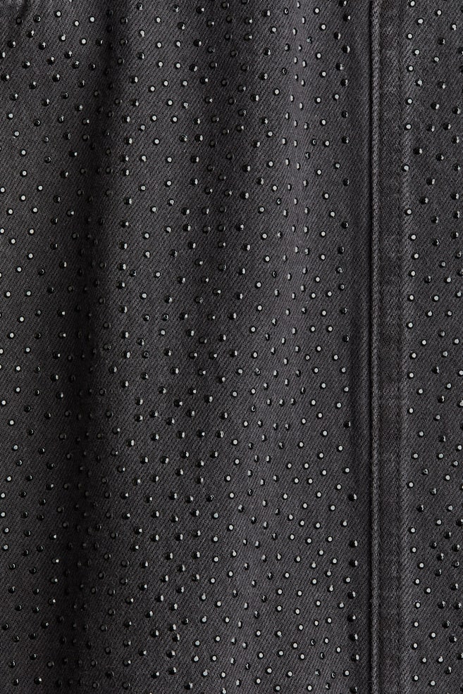 Jeanskleid mit Verzierungen-Schwarz - 2