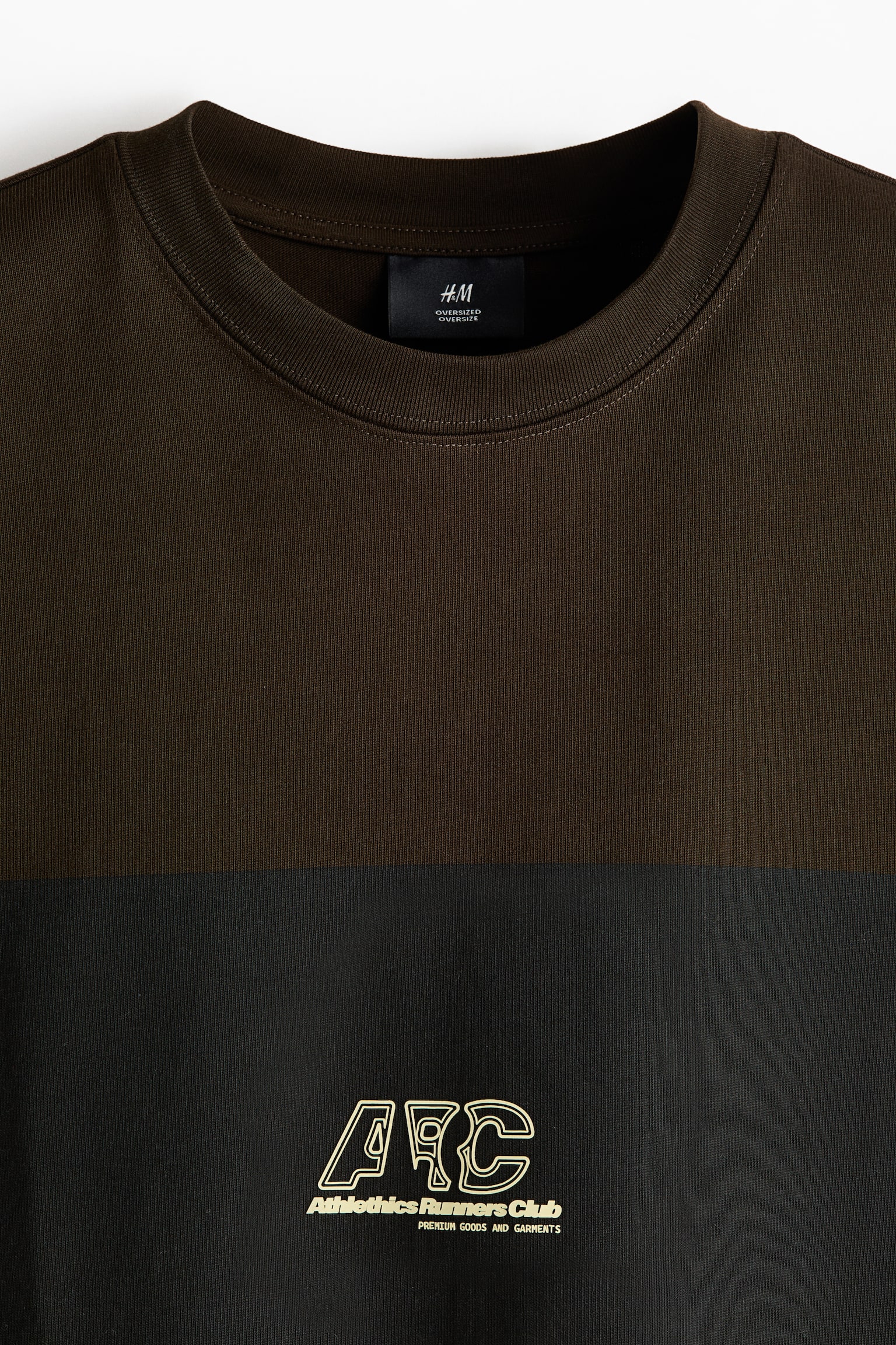 Áo thun in hình Oversized Fit - Màu nâu đậm/Runners Club - 5