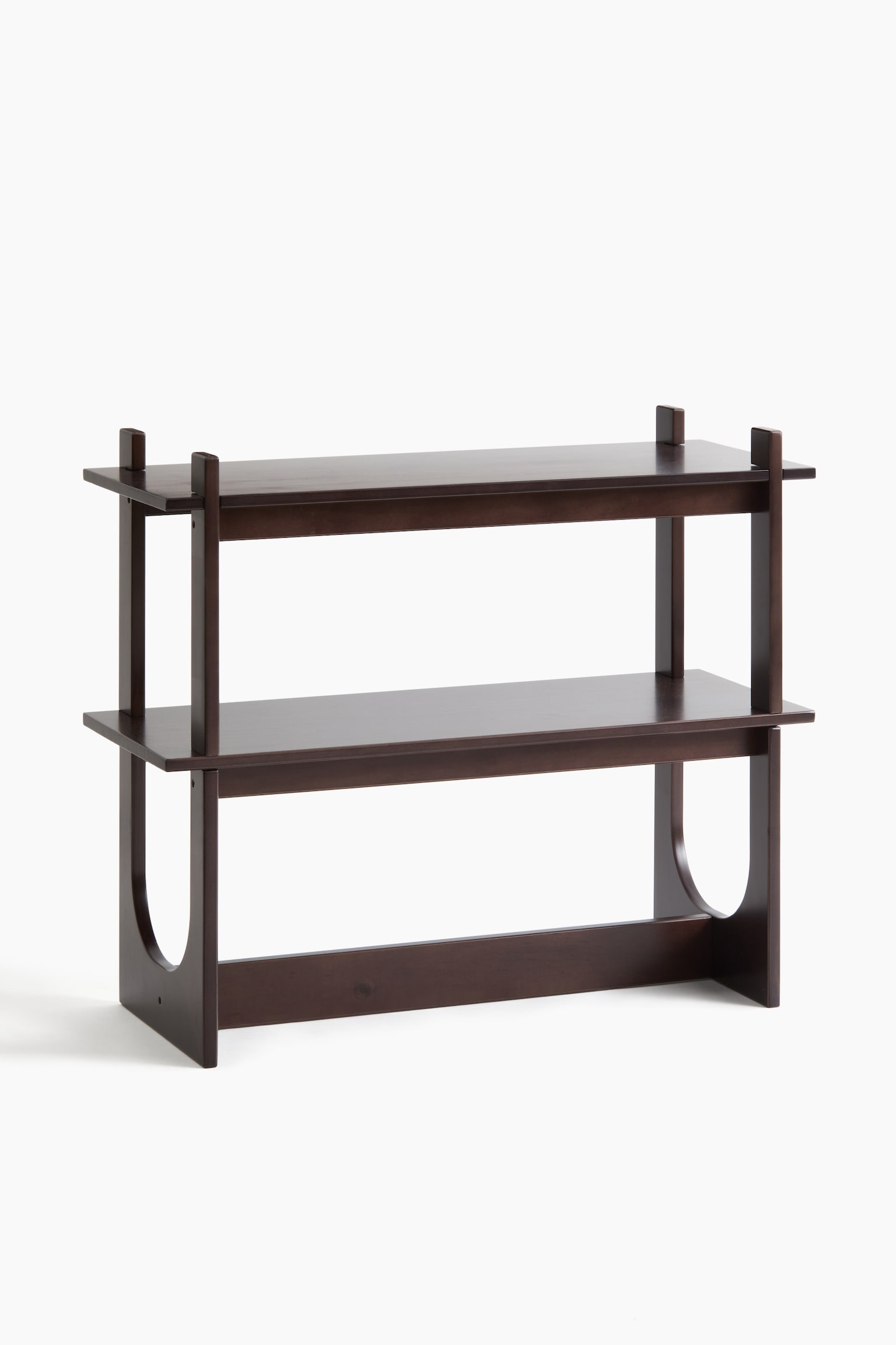 Wooden floor shelf - Dark brown/Light beige - 1