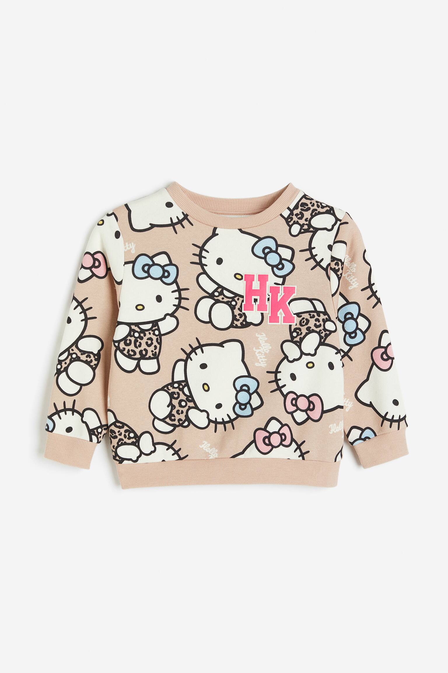 Áo nỉ in hình - Màu be/Hello Kitty/Màu kem/Chuột Minnie - 1