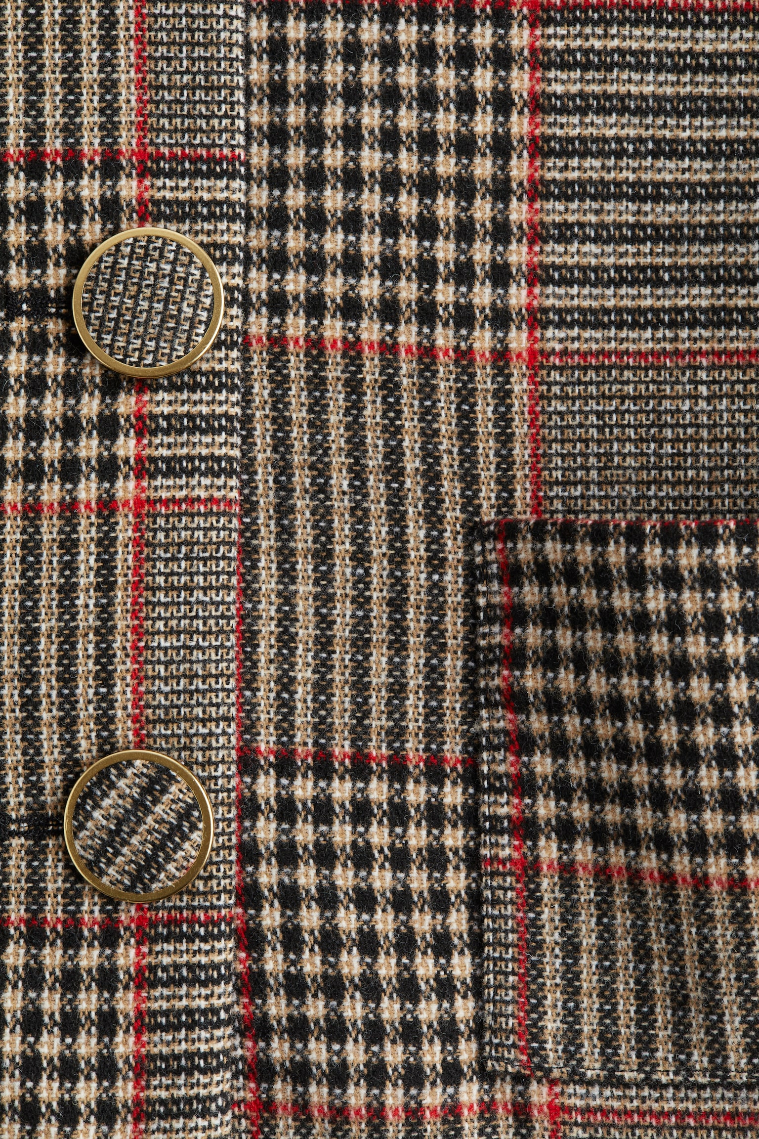 Gabardin Ceket - Bej/Kareli - 6