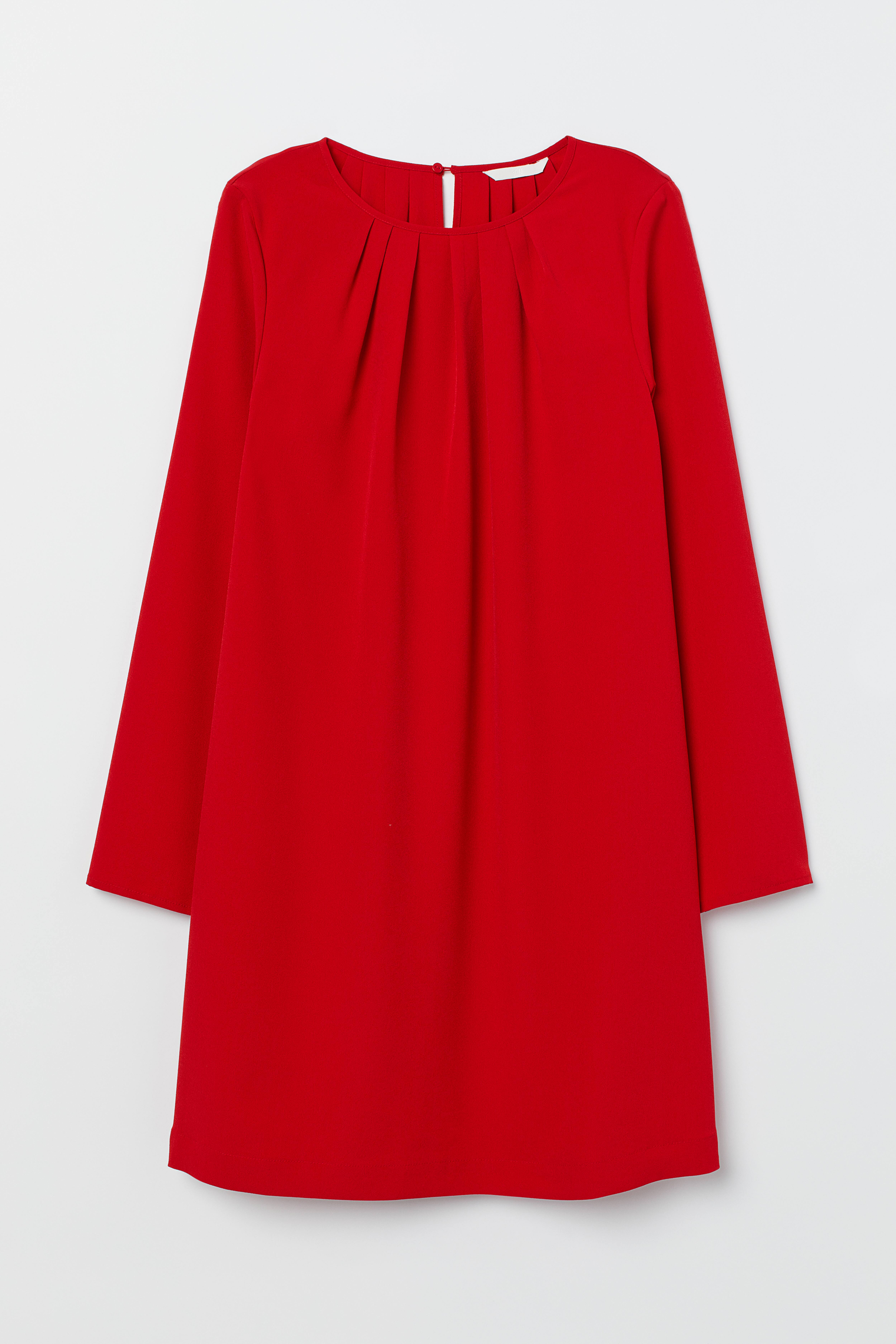 Long-sleeved Dress - Long sleeve - Short - Red - Ladies | H&M US