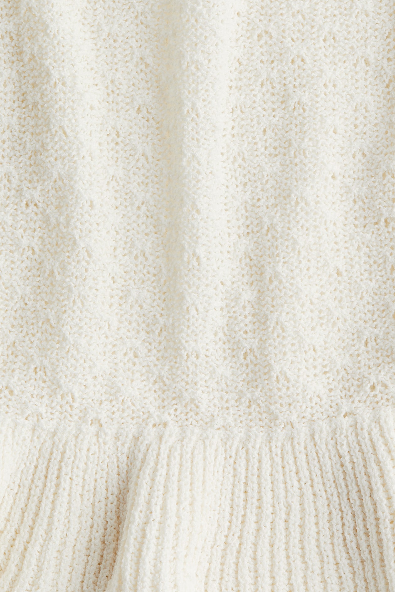 Ruffle-Trimmed Pointelle-Knit Top - image 2