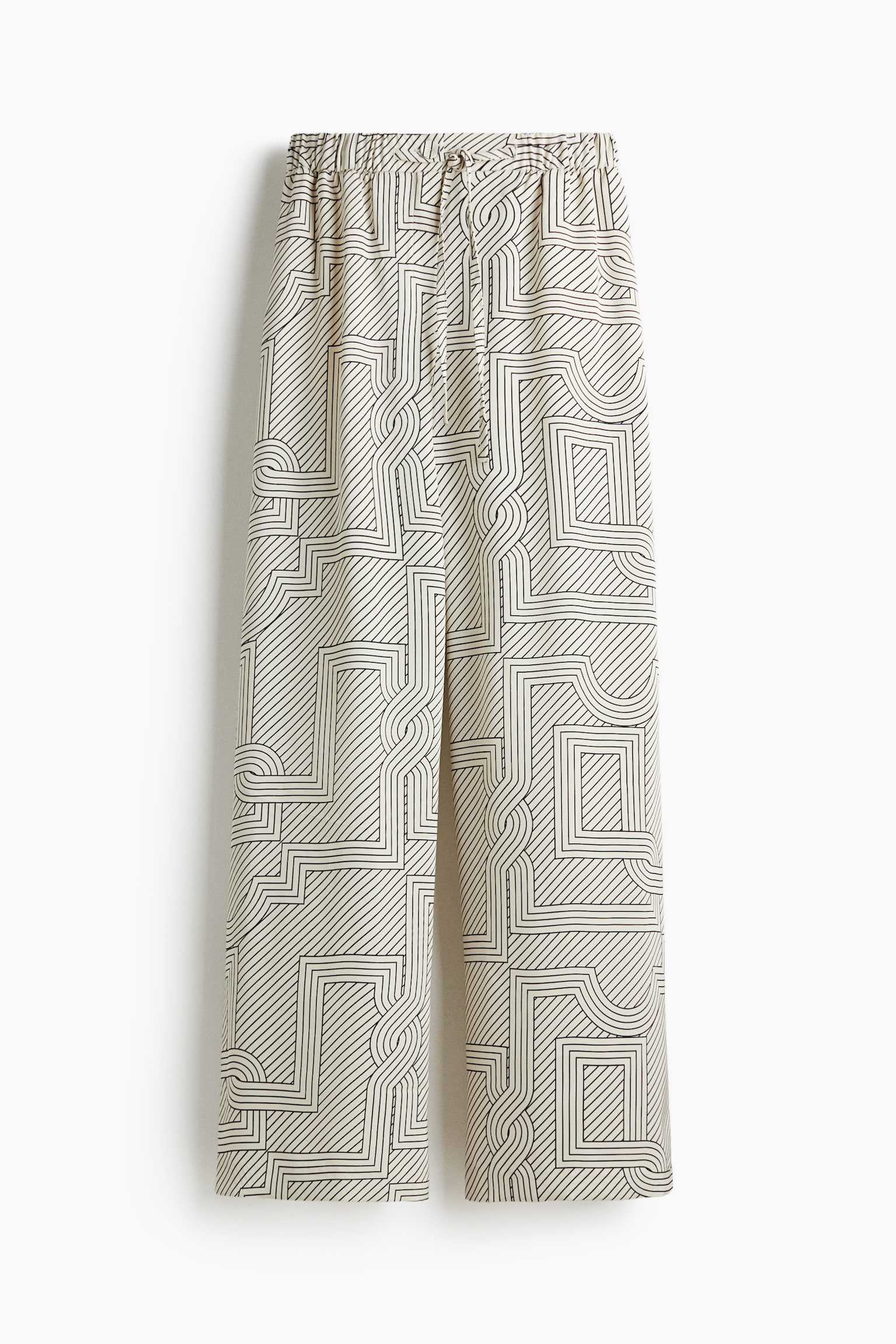 Женские брюки H&M Wide-Leg, цвет: Кремовый — фото 1