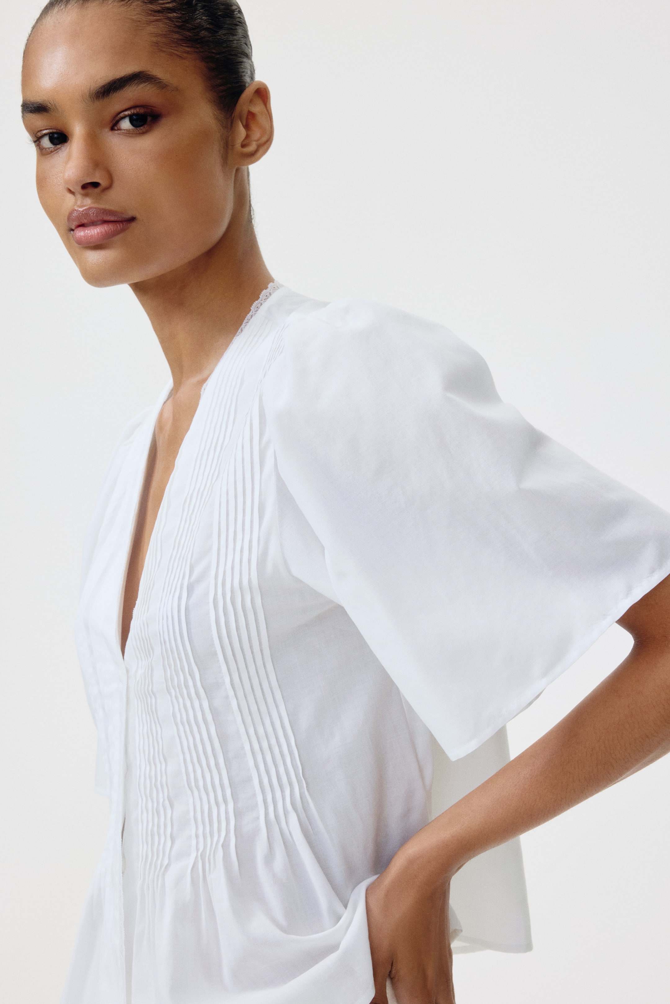 Blouse with Pintucks