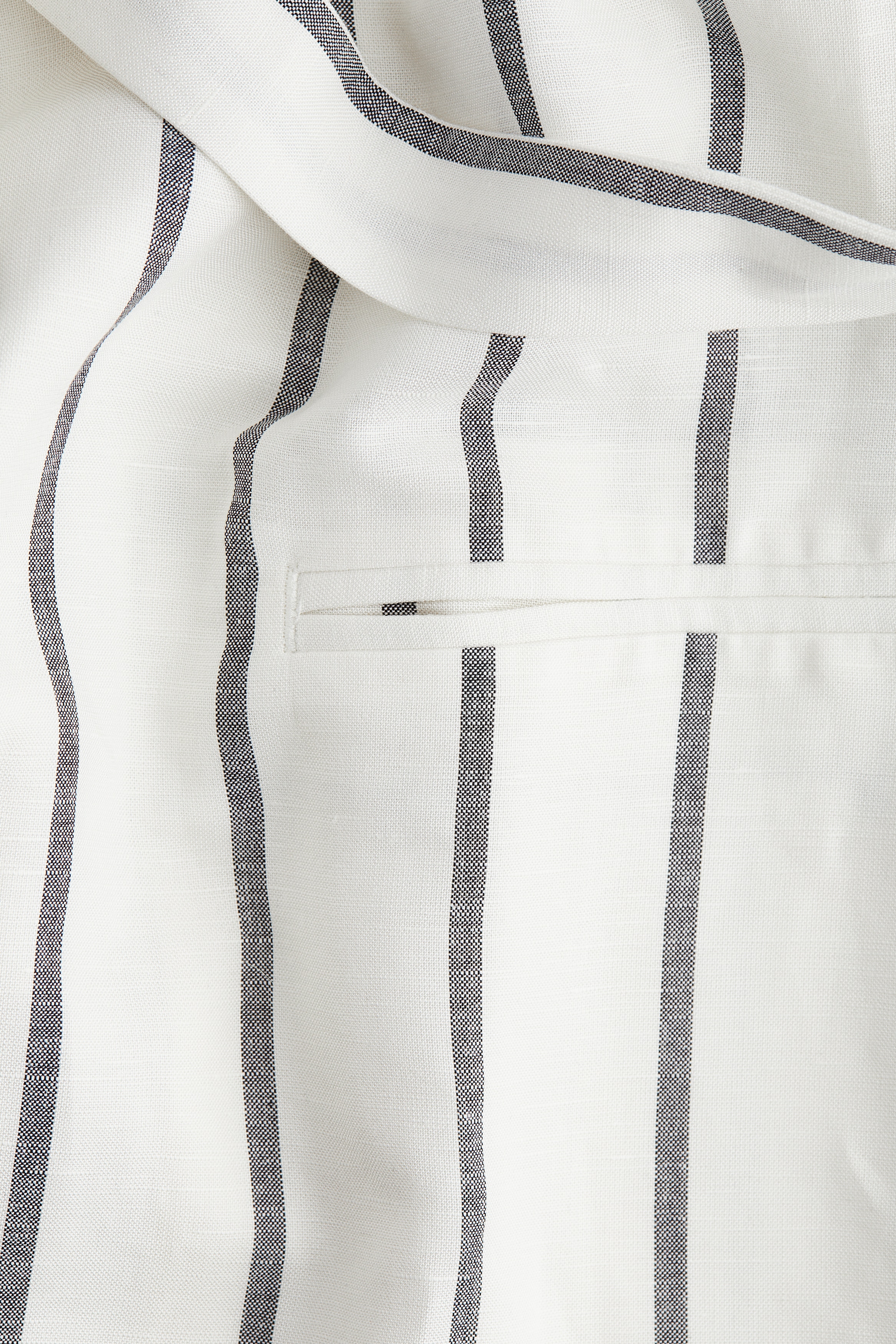 Linen-blend blazer