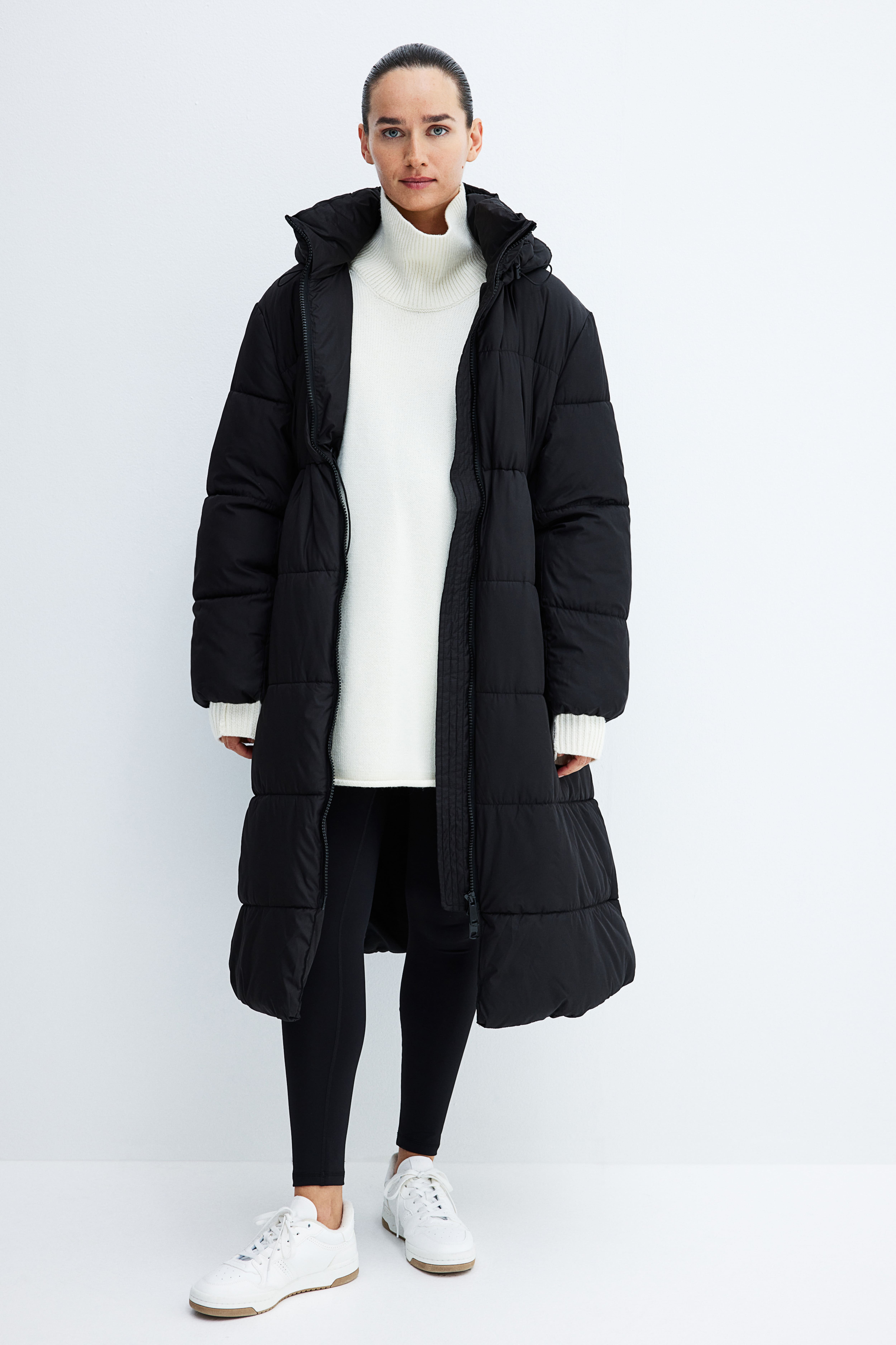 H&m long puffer coat online